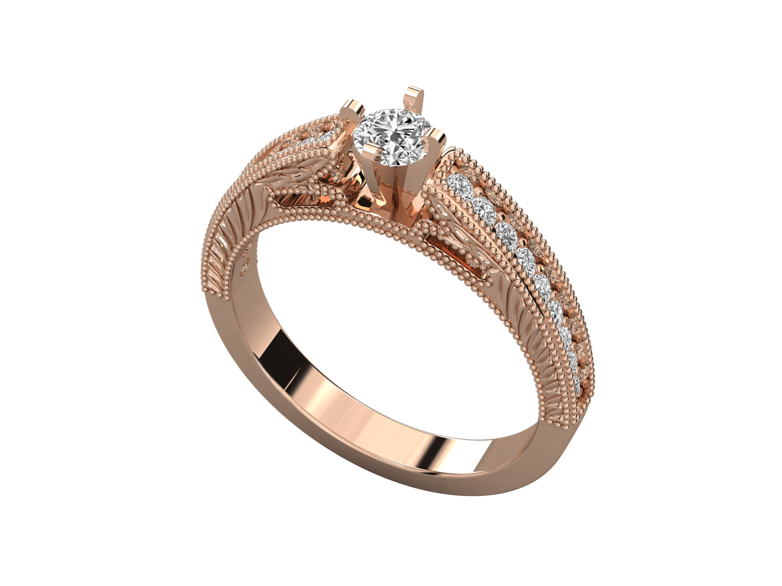 Rose Gold Plated Sterling Silver Ring