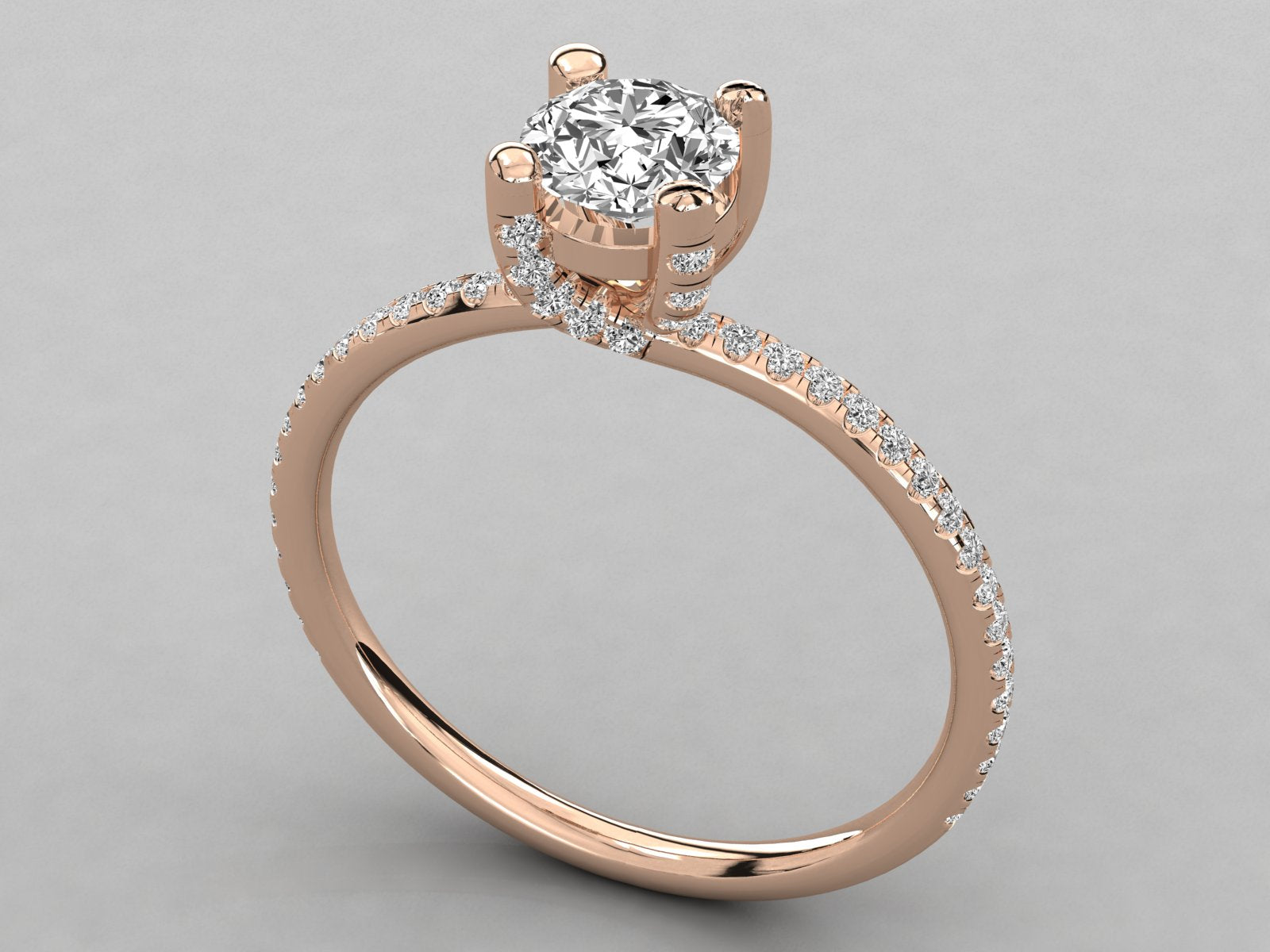 Rose Gold Plated Sterling Silver Ring