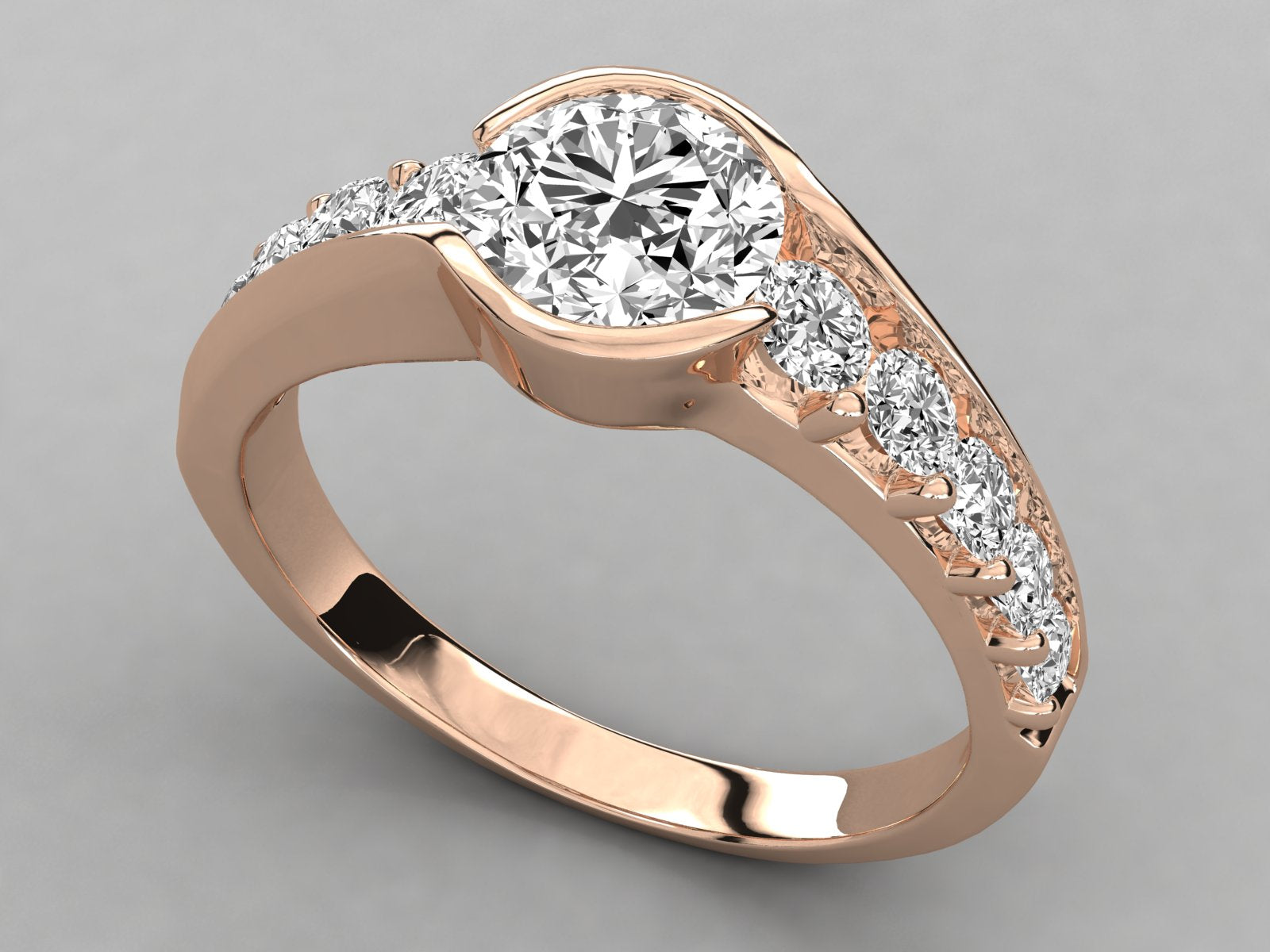 Rose Gold Plated Sterling Silver Ring