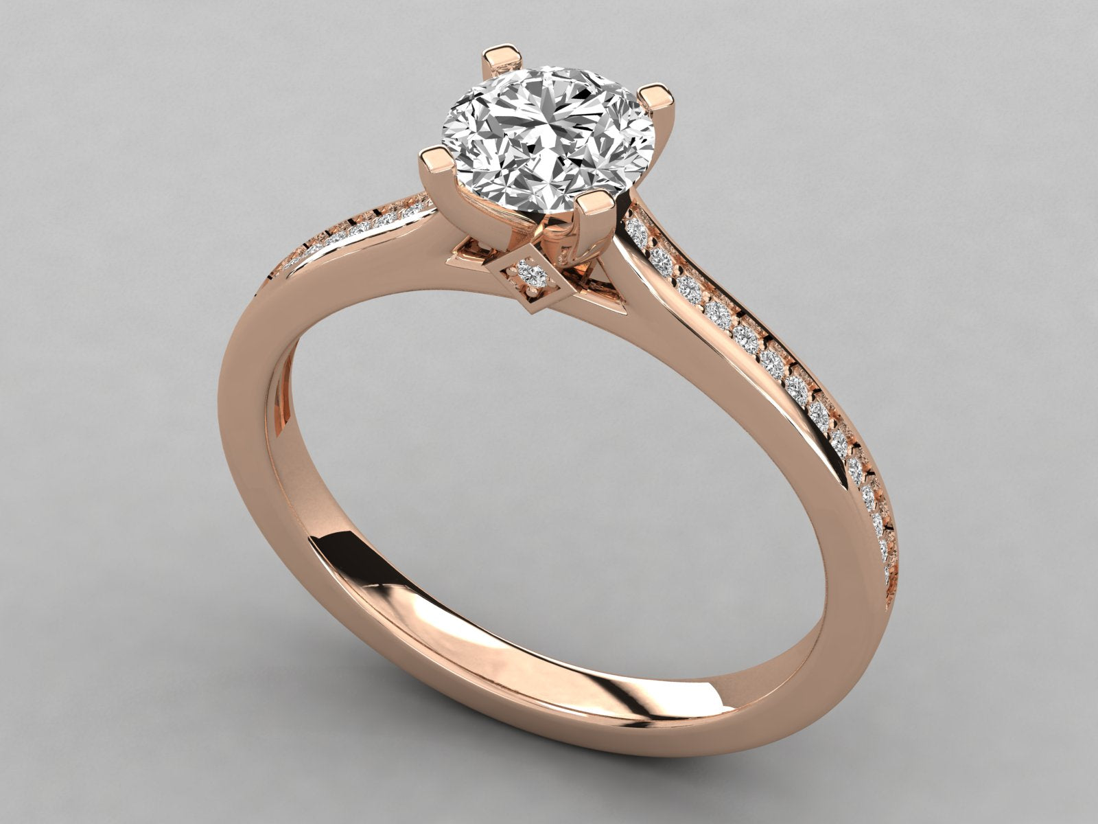 Rose Gold Plated Sterling Silver Ring