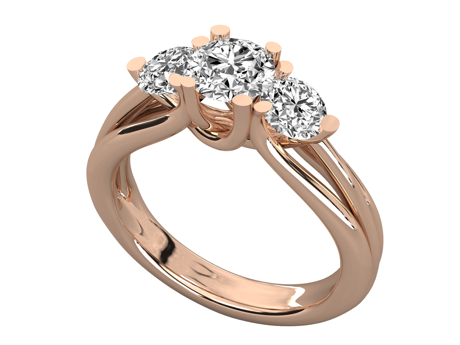Rose Gold Plated Sterling Silver Ring