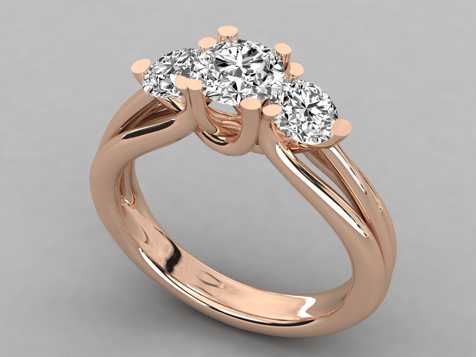 Rose Gold Plated Sterling Silver Ring