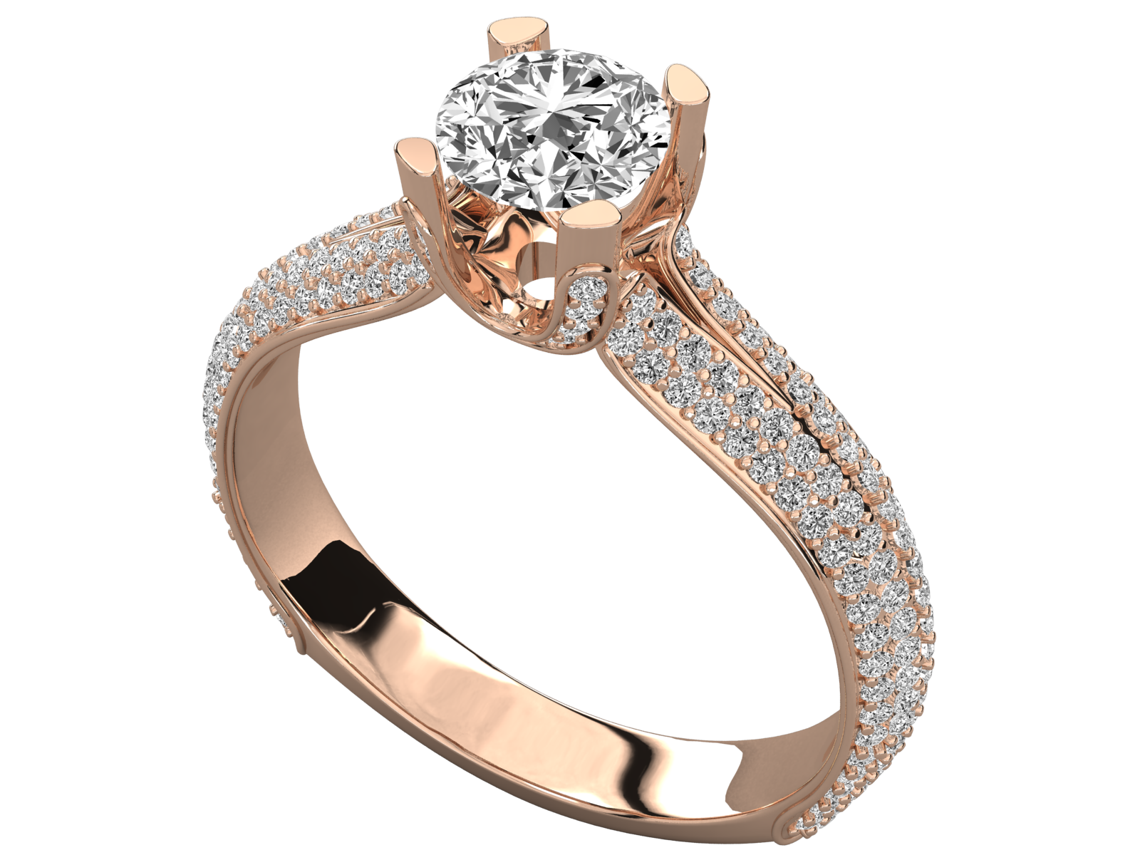 Rose Gold Plated Sterling Silver Ring