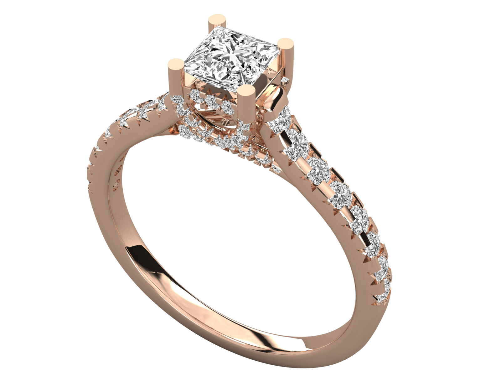 Rose Gold Plated Sterling Silver Ring