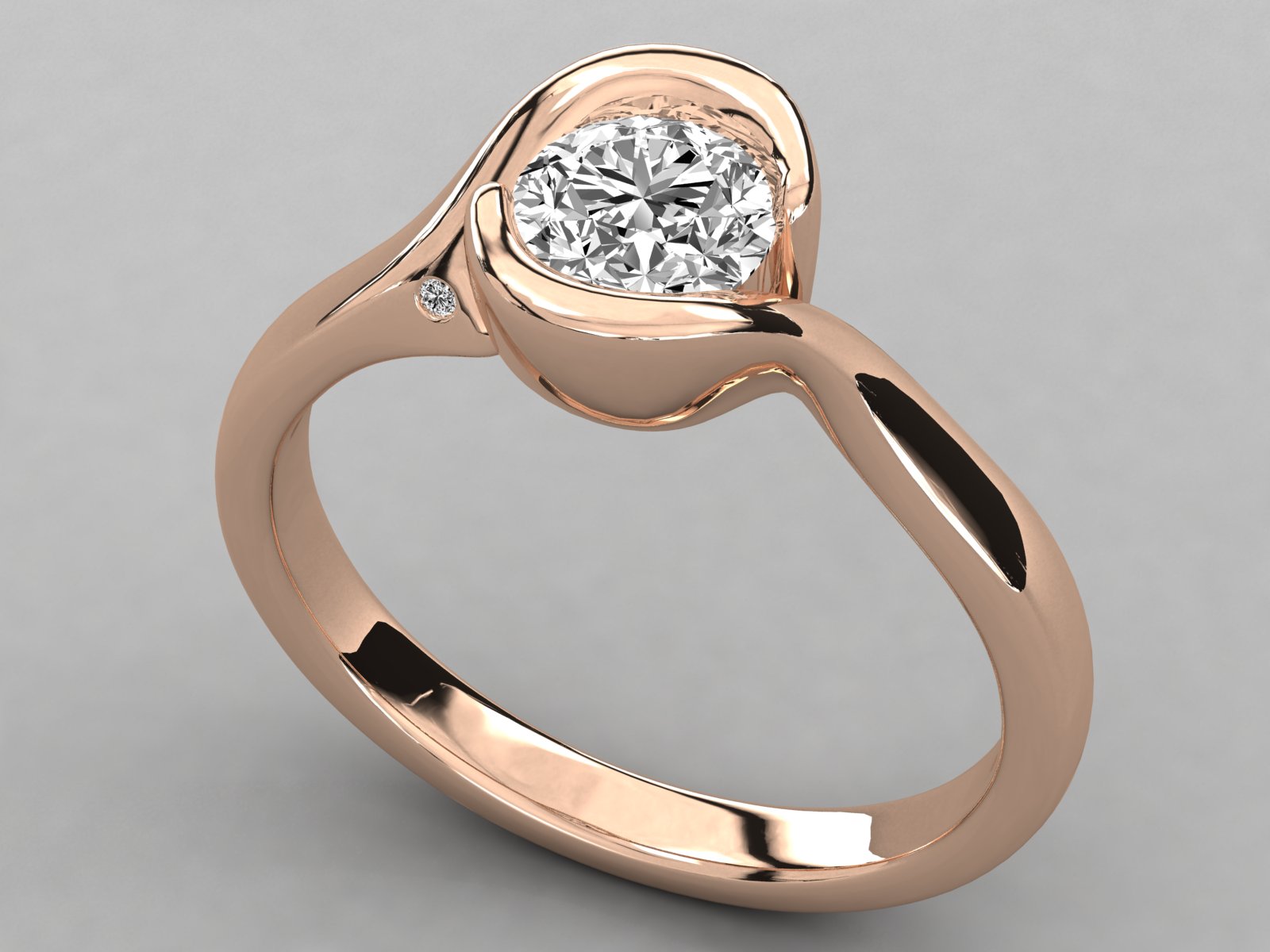 Rose Gold Plated Sterling Silver Ring