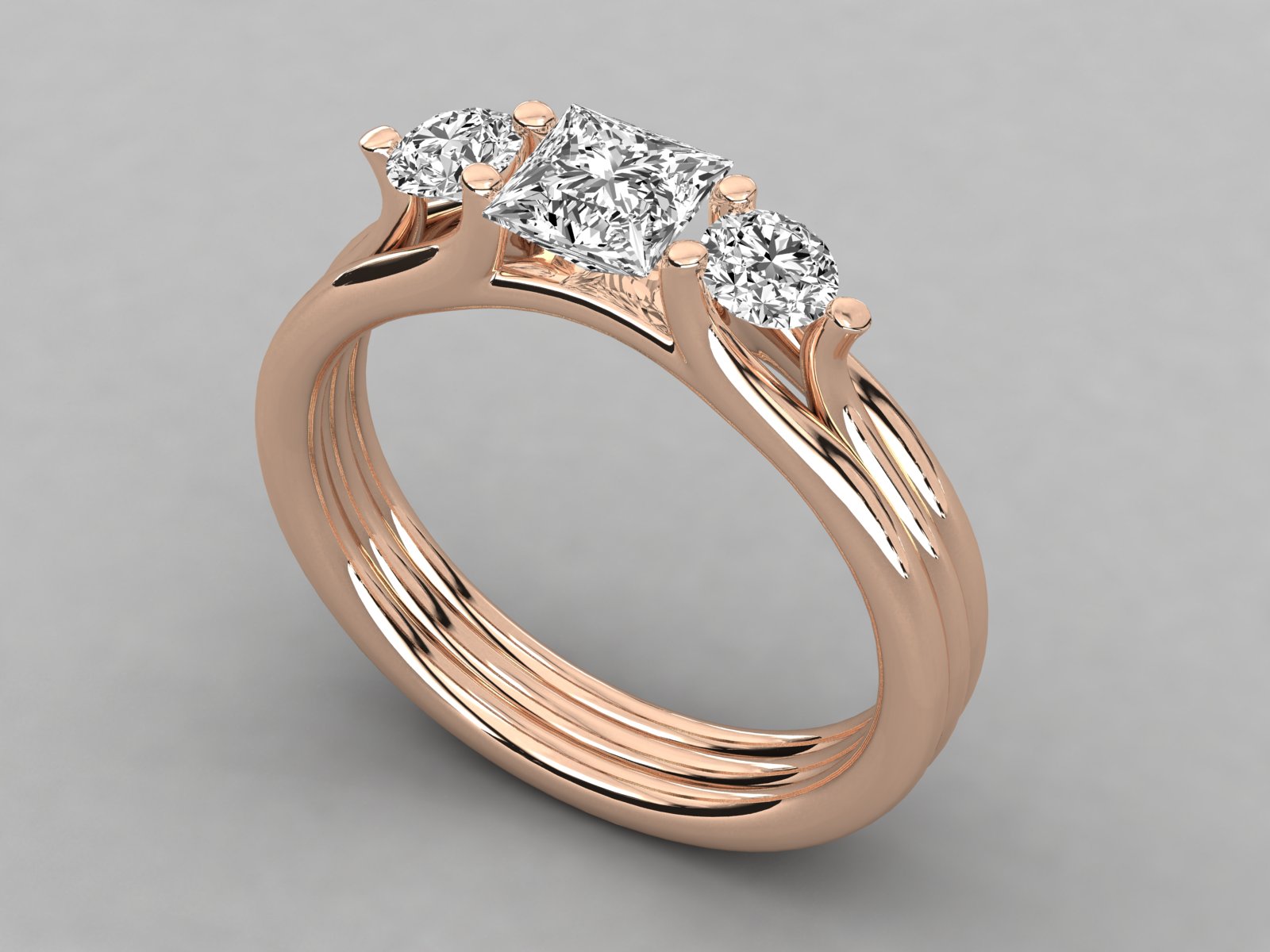 Rose Gold Plated Sterling Silver Ring