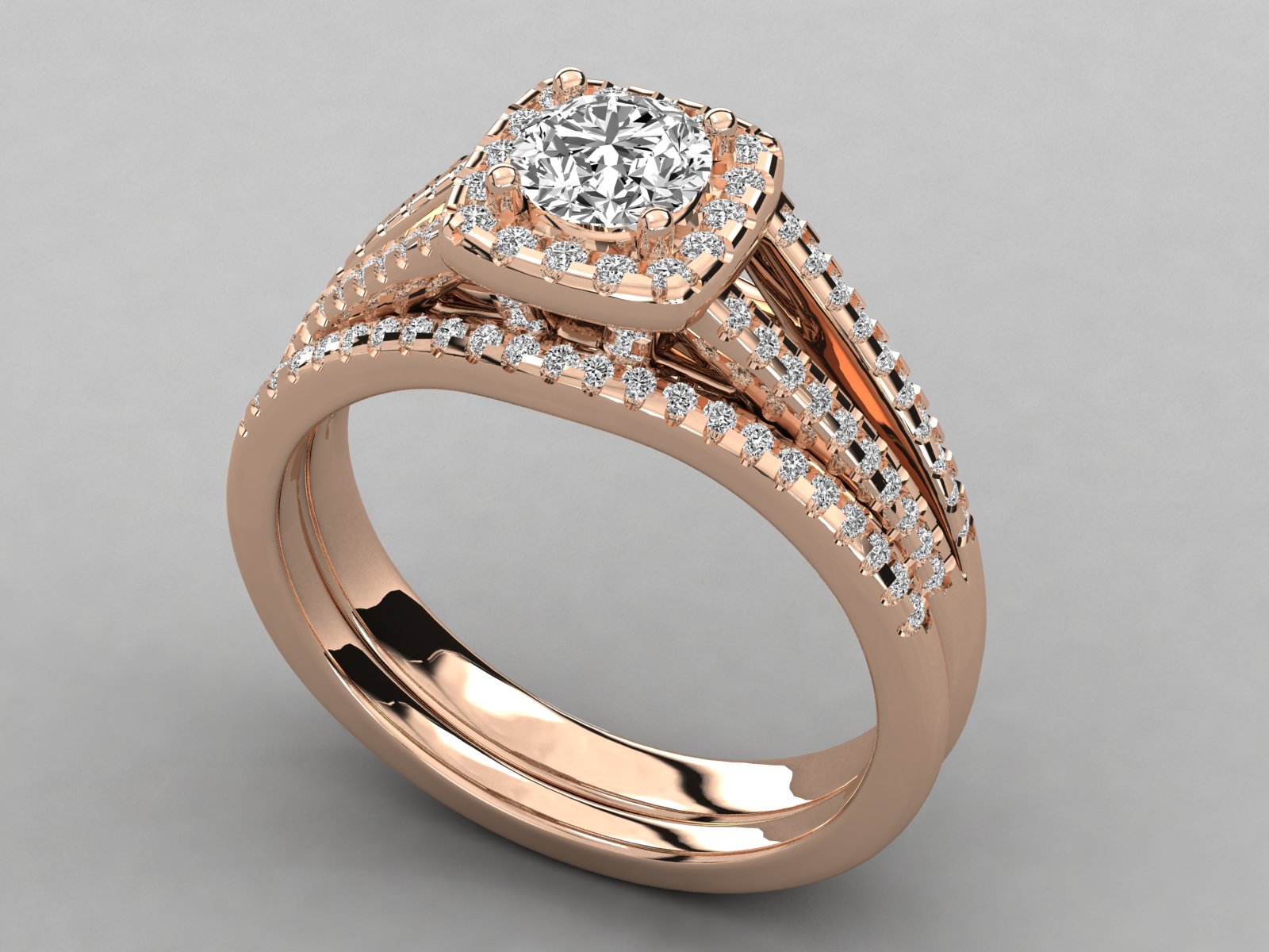 Rose Gold Plated Sterling Silver Ring