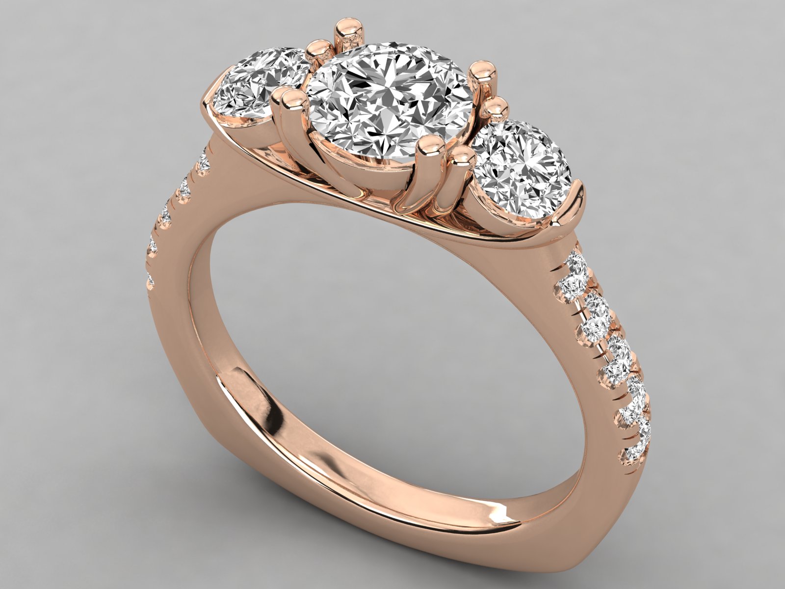 Rose Gold Plated Sterling Silver Ring