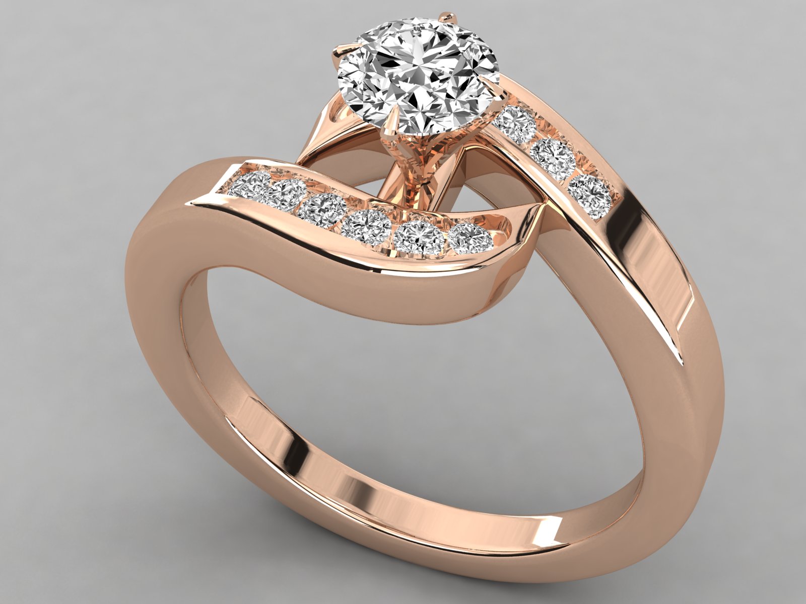 Rose Gold Plated Sterling Silver Ring