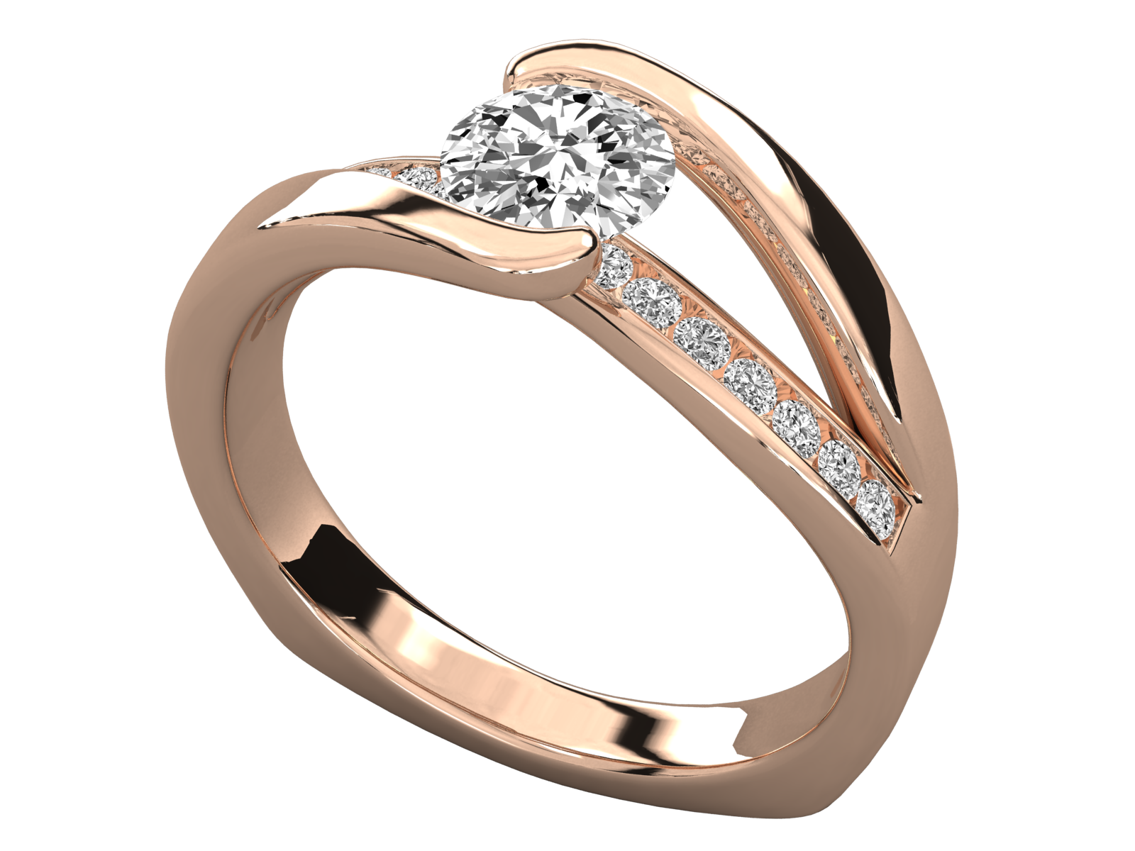 Rose Gold Plated Sterling Silver Ring
