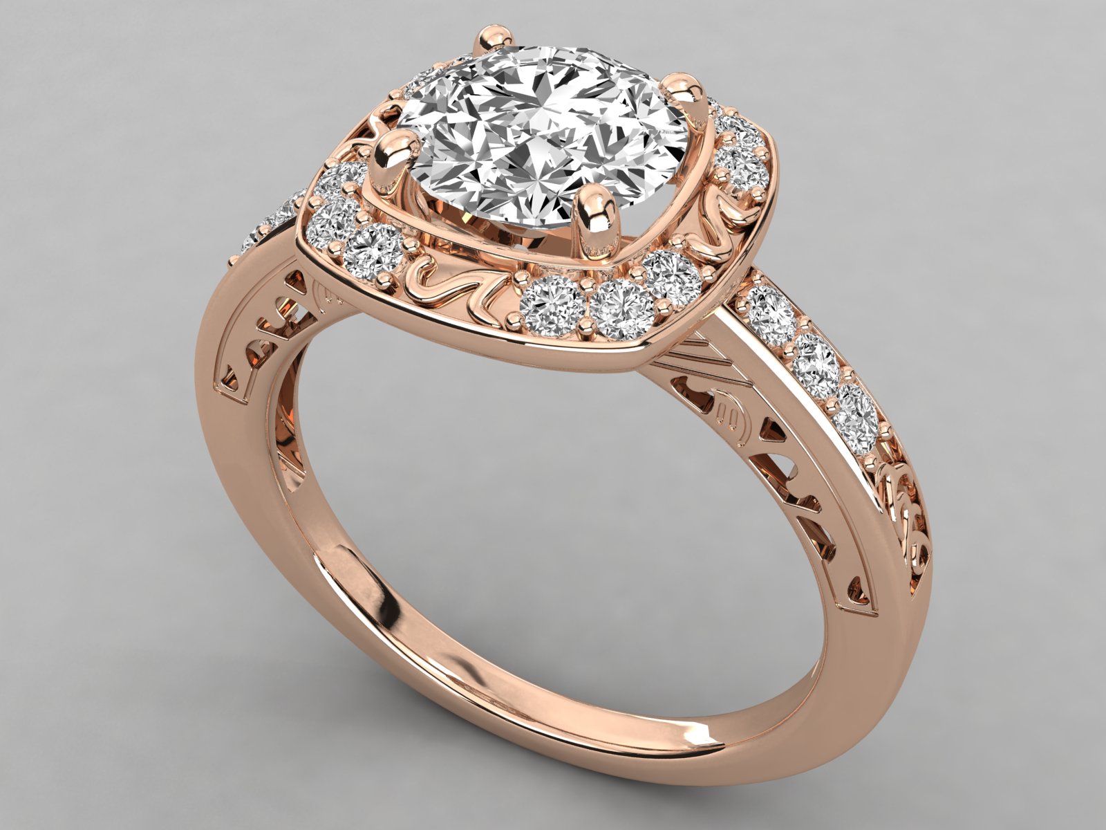 Rose Gold Plated Sterling Silver Ring