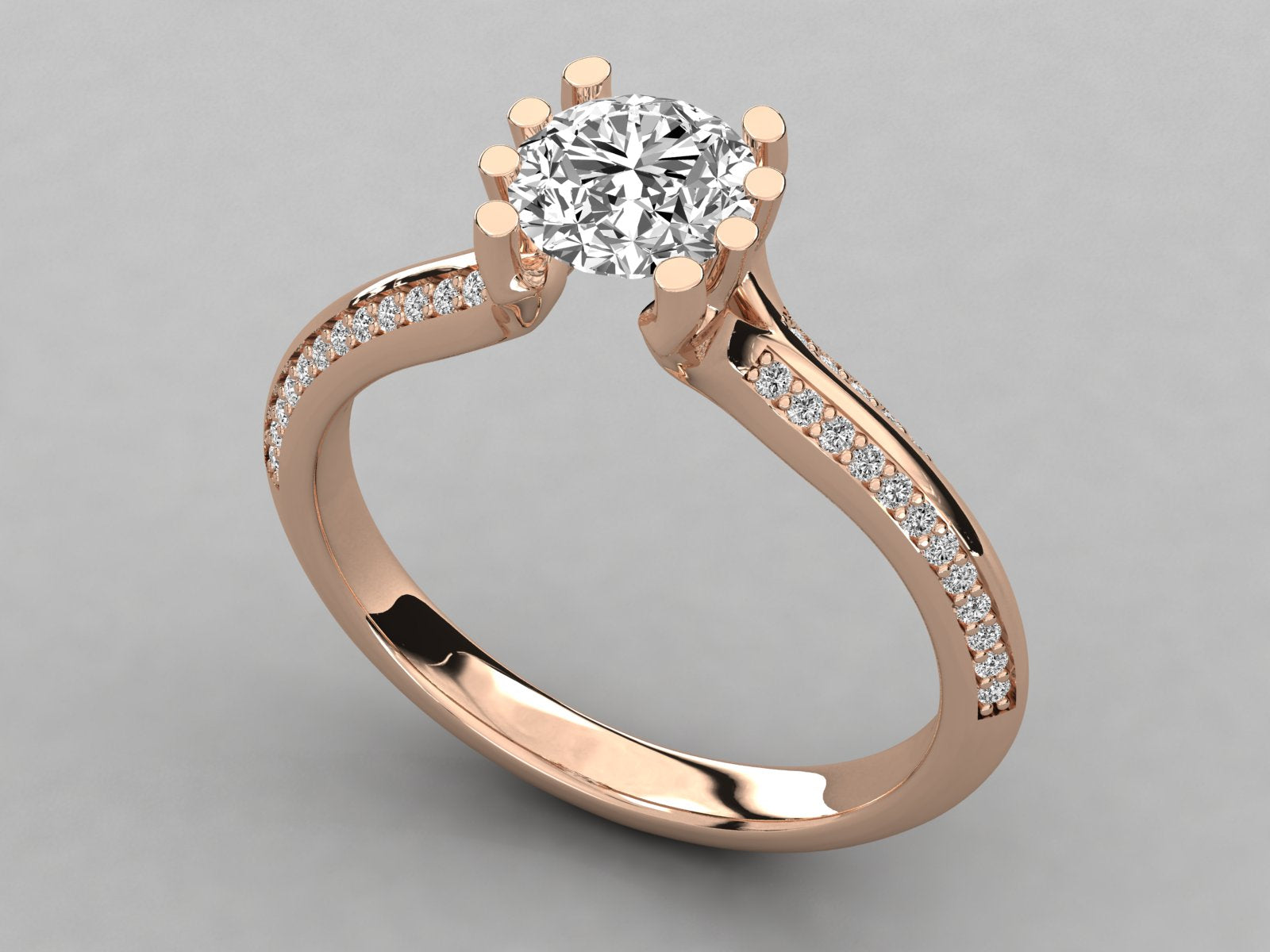 Rose Gold Plated Sterling Silver Ring
