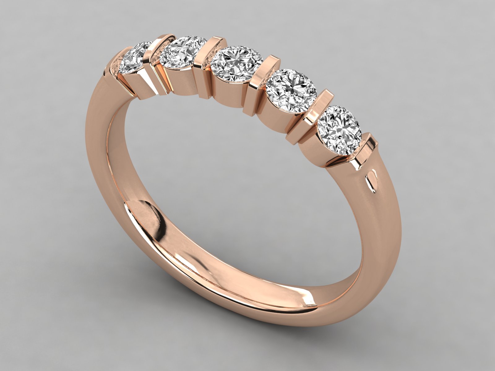 Rose Gold Plated Sterling Silver Ring
