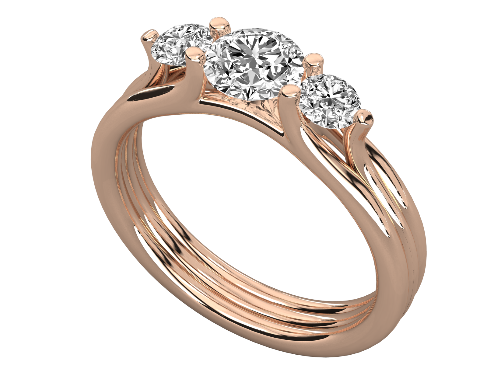 Rose Gold Plated Sterling Silver Ring