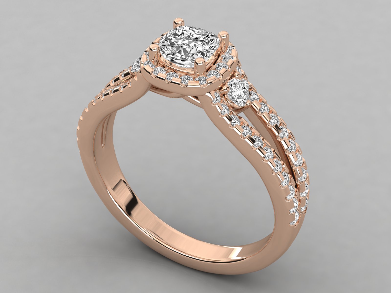 Rose Gold Plated Sterling Silver Ring