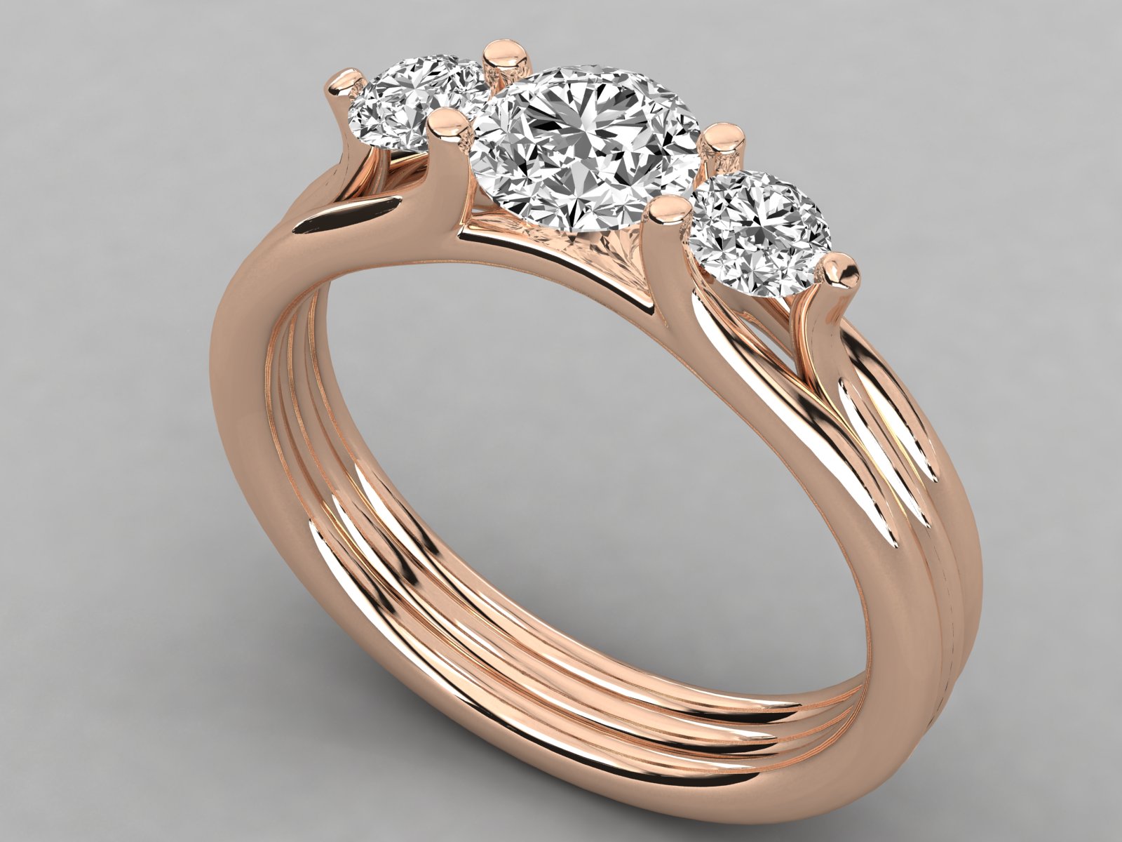 Rose Gold Plated Sterling Silver Ring