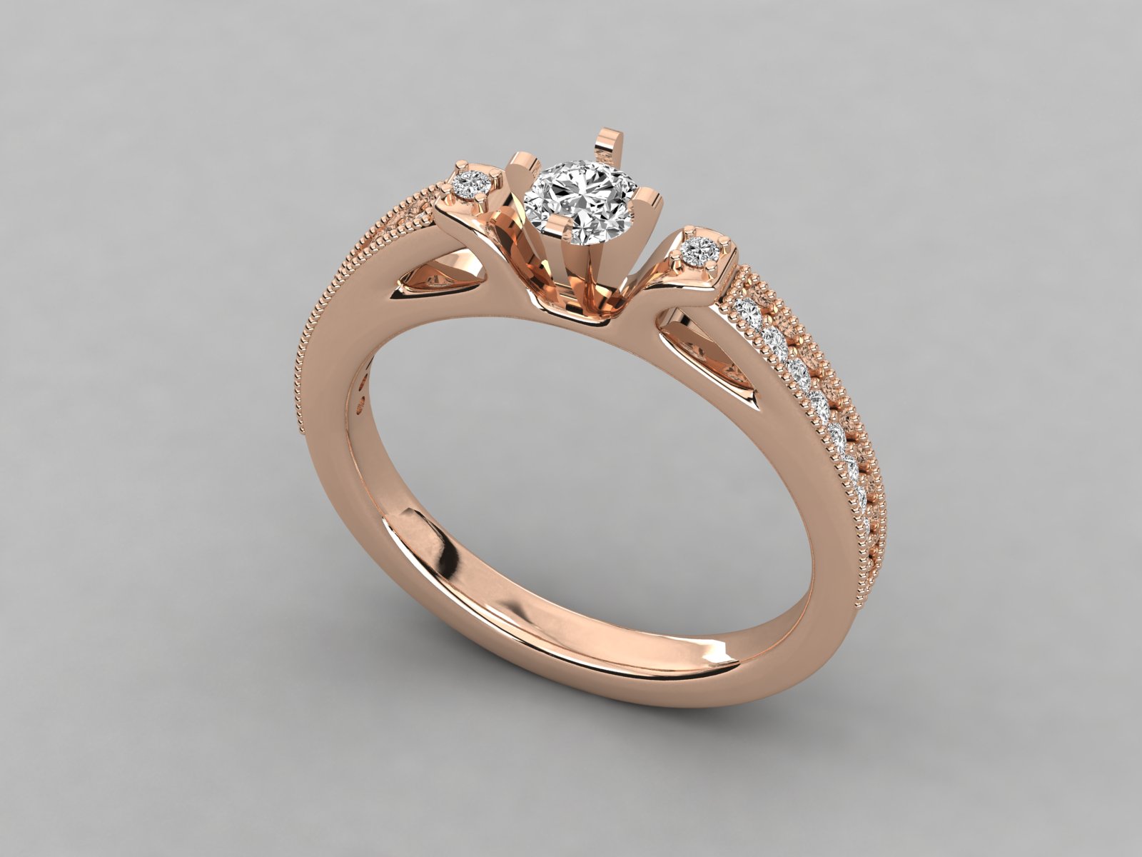 Rose Gold Plated Sterling Silver Ring
