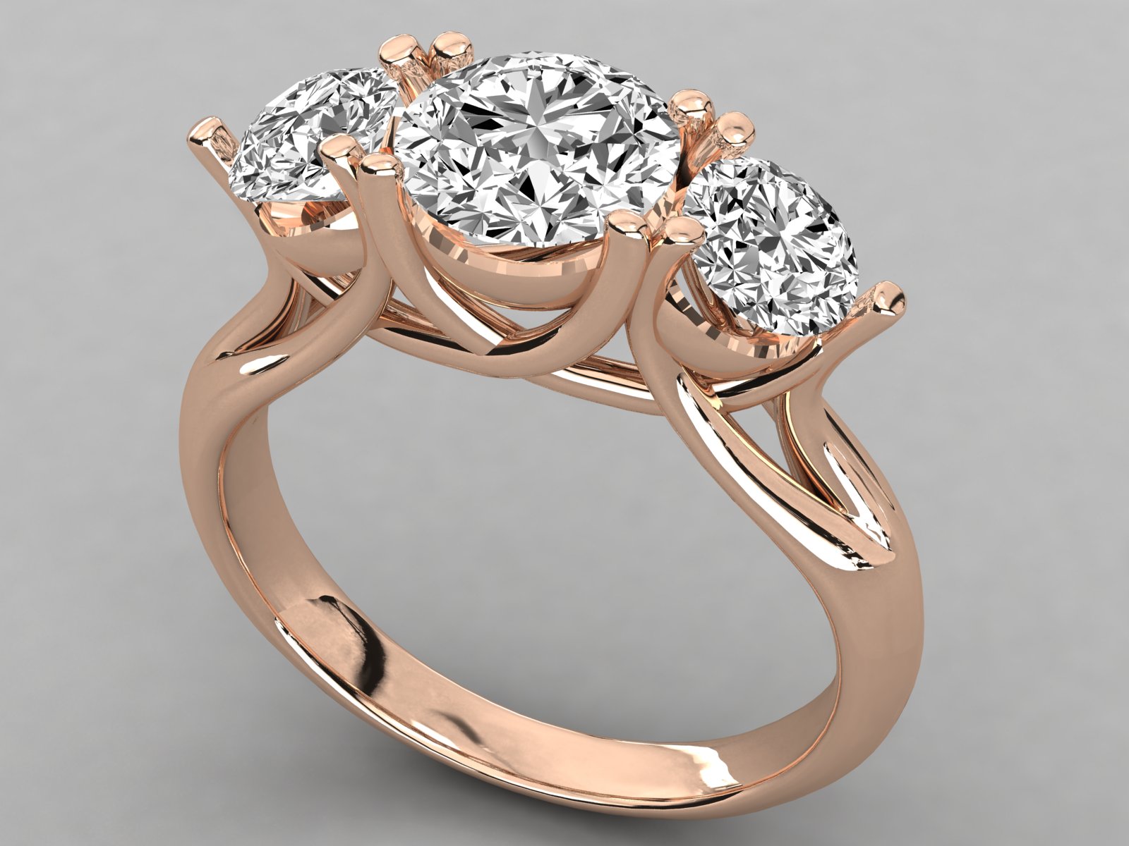 Rose Gold Plated Sterling Silver Ring