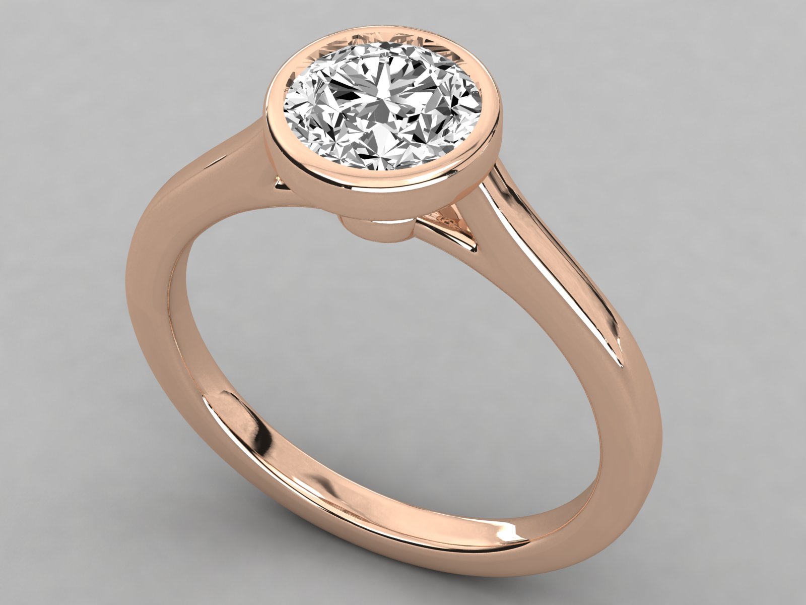 Rose Gold Plated Sterling Silver Ring