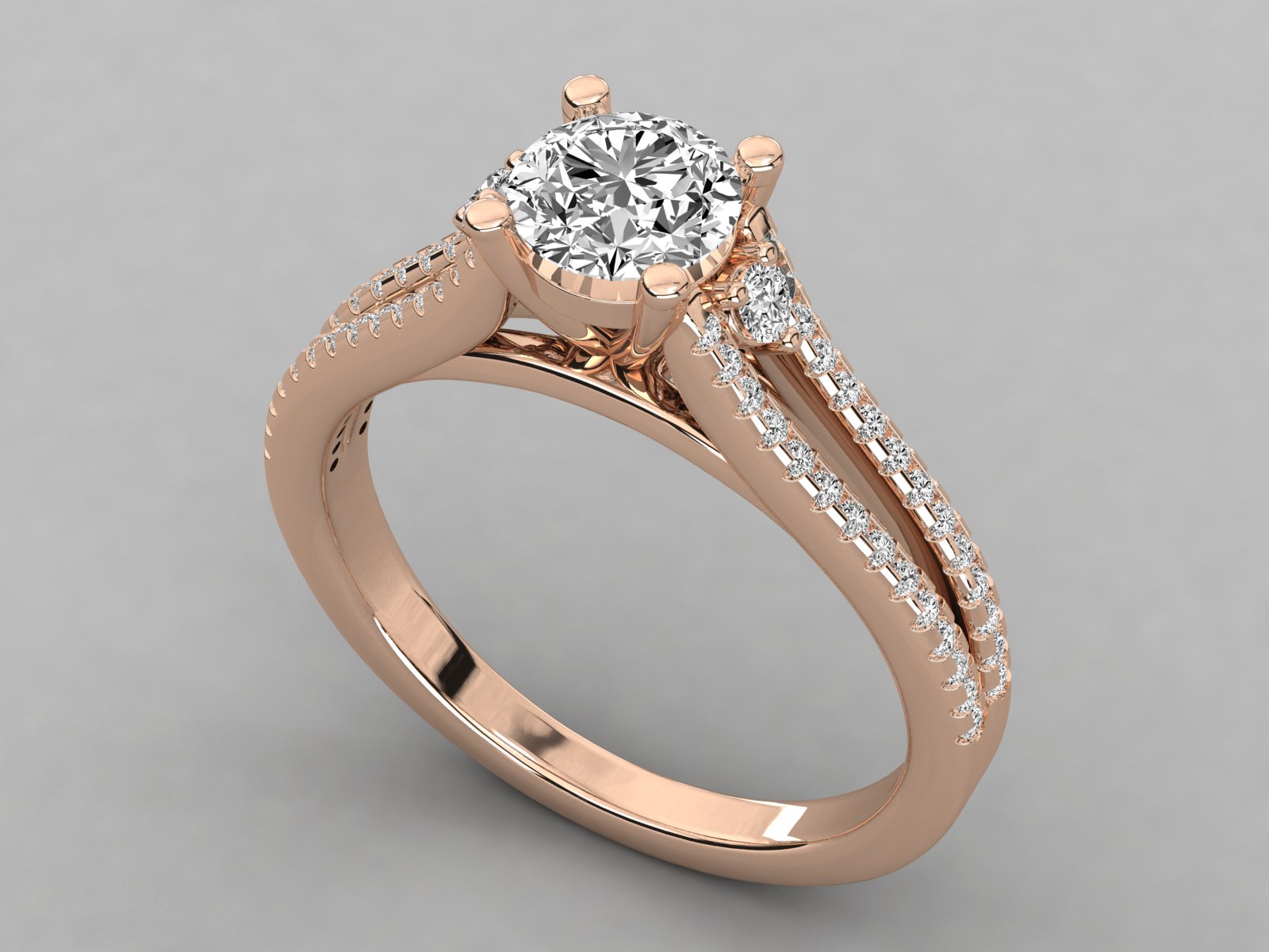 Rose Gold Plated Sterling Silver Ring