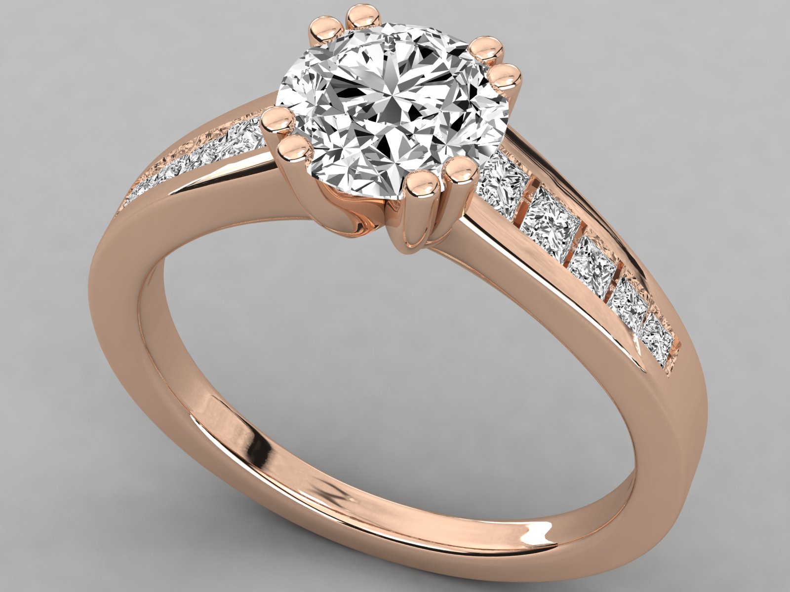 Rose Gold Plated Sterling Silver Ring