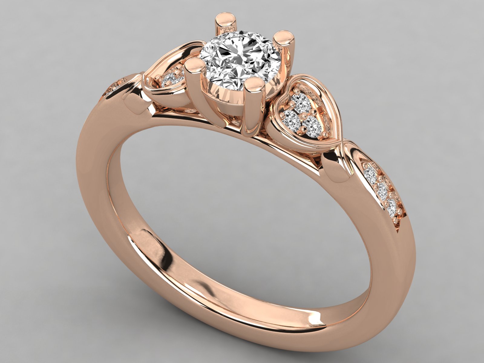 Rose Gold Plated Sterling Silver Ring