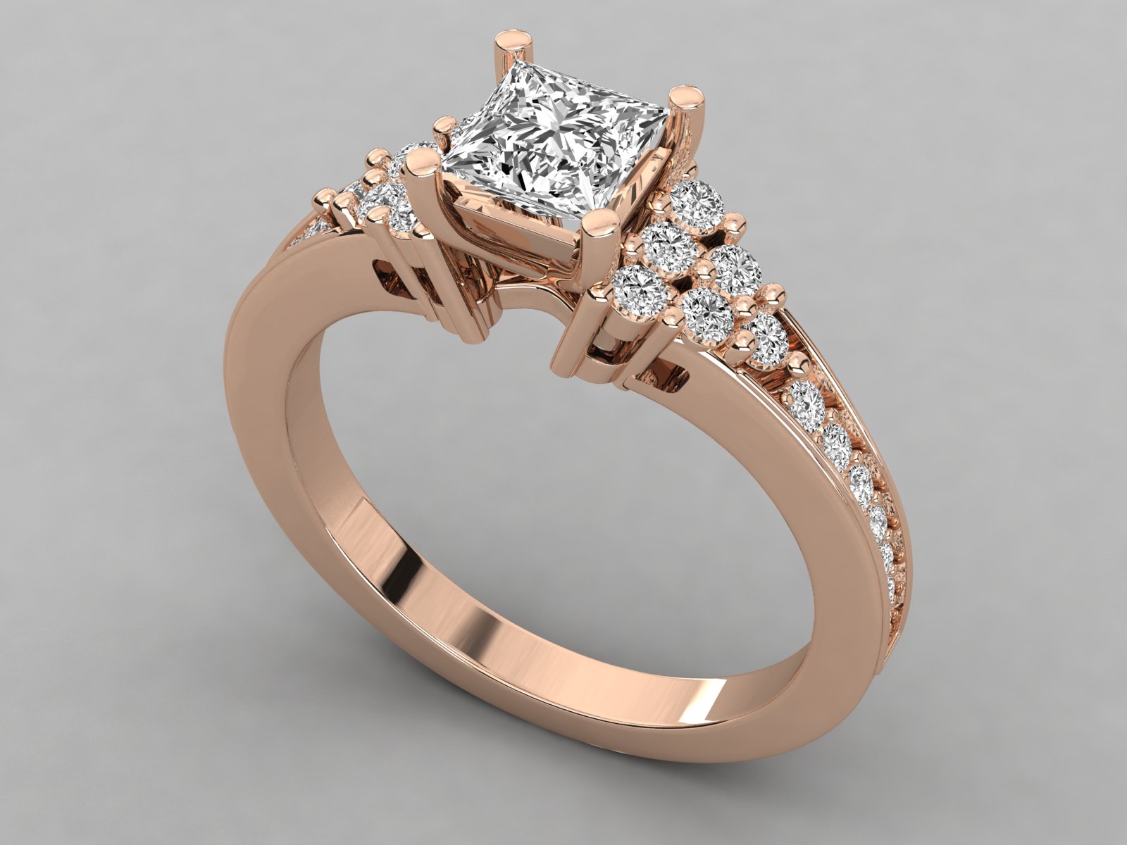 Rose Gold Plated Sterling Silver Ring