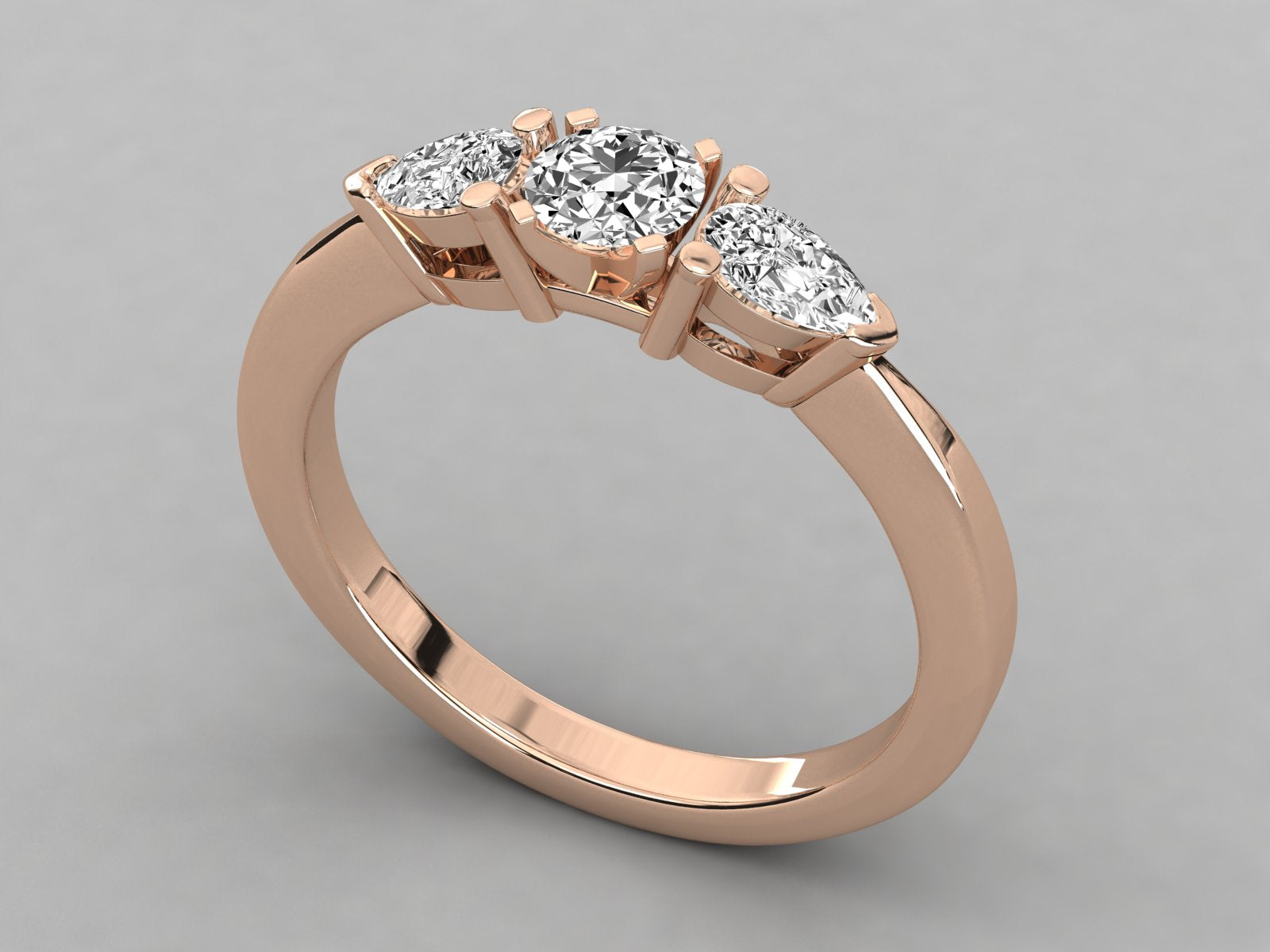 Rose Gold Plated Sterling Silver Ring