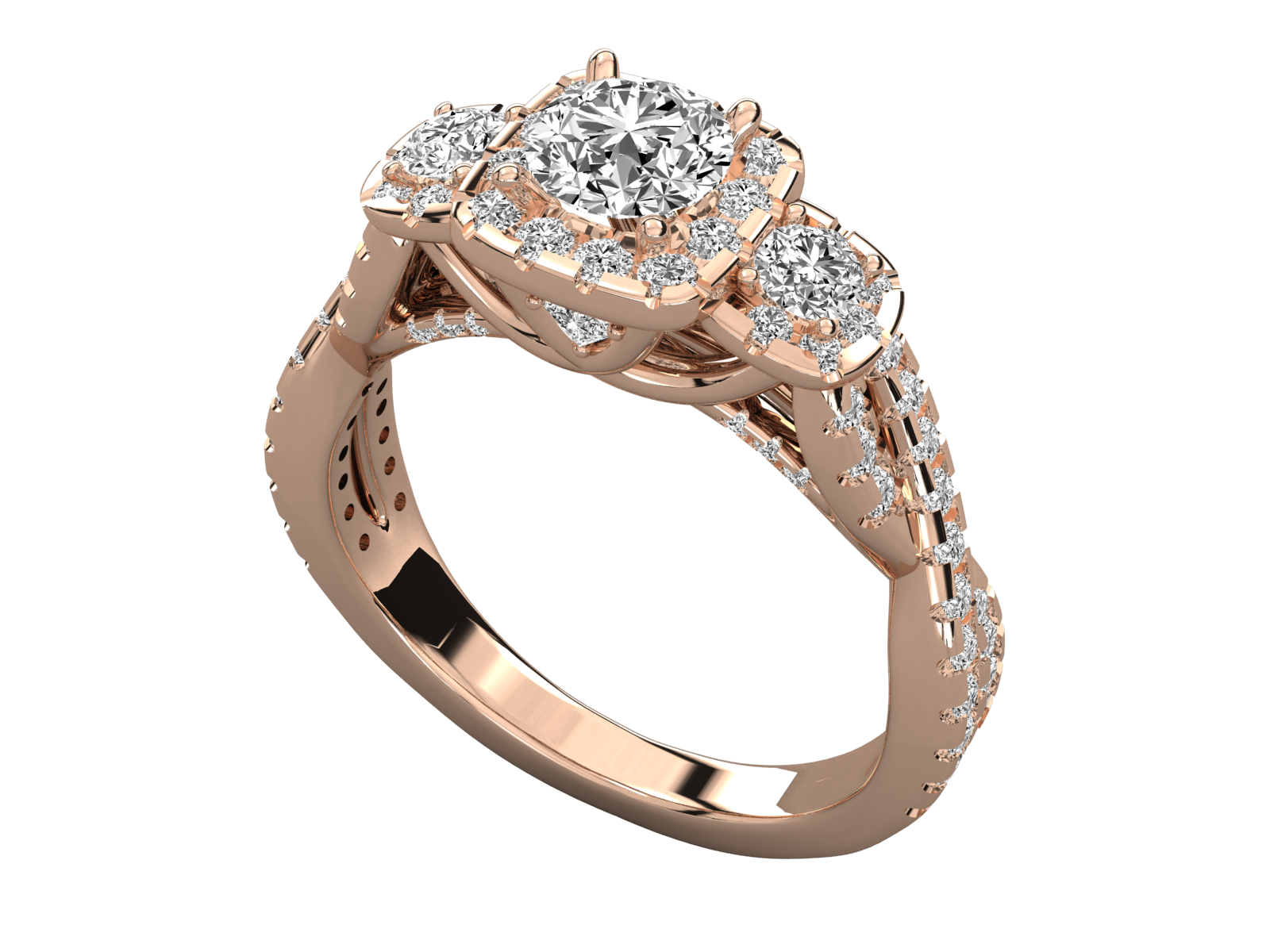 Rose Gold Plated Sterling Silver Ring