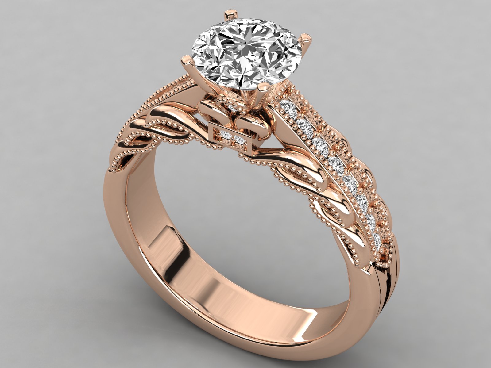 Rose Gold Plated Sterling Silver Ring