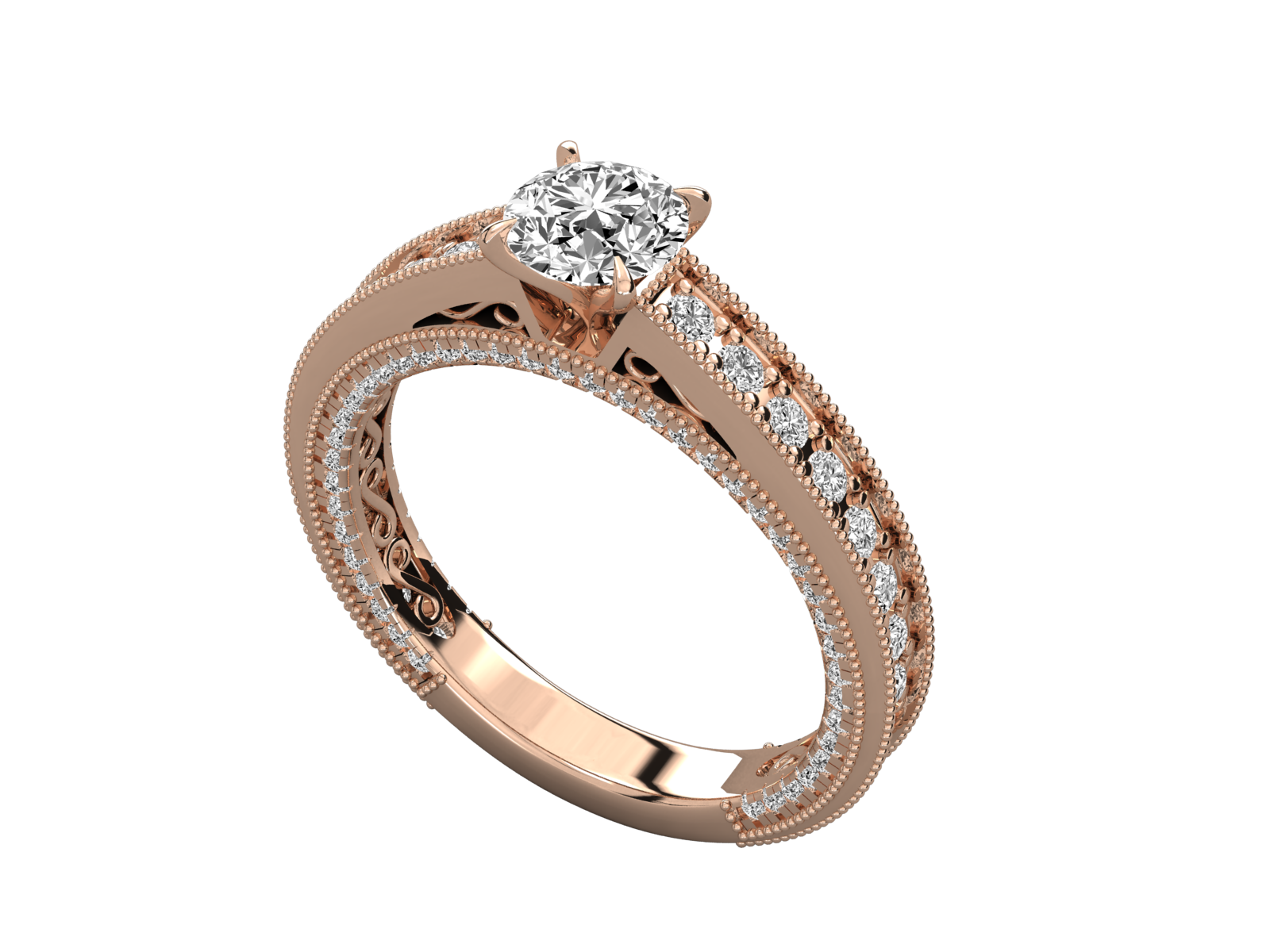 Rose Gold Plated Sterling Silver Ring