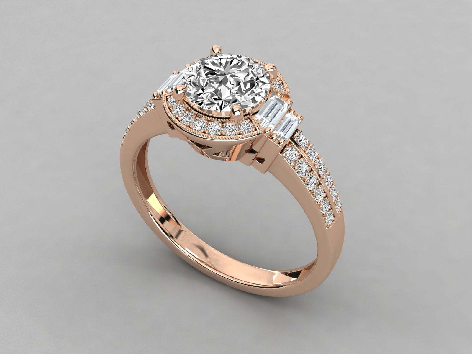 Rose Gold Plated Sterling Silver Ring