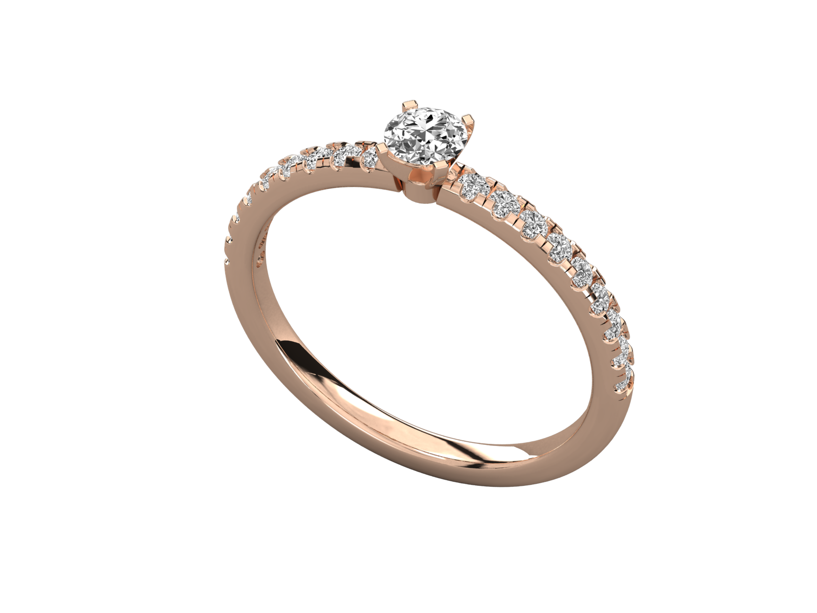 Rose Gold Plated Sterling Silver Ring