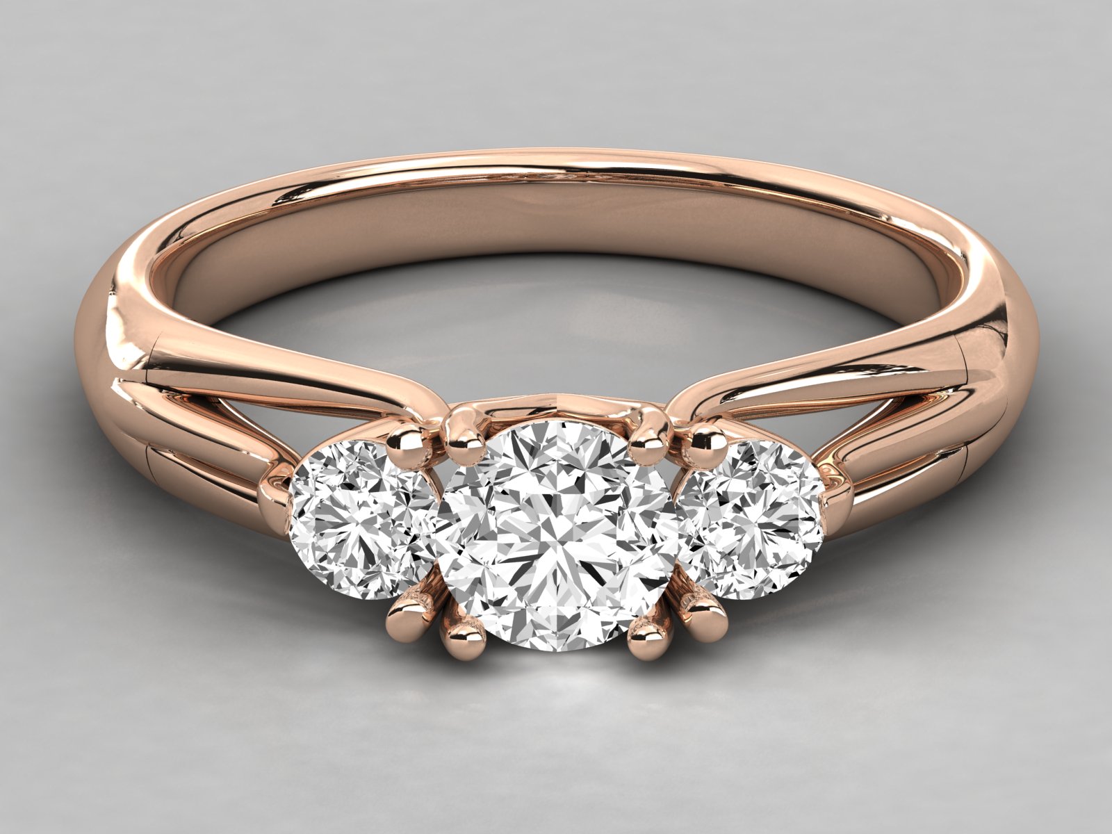 Rose Gold Plated Sterling Silver Ring