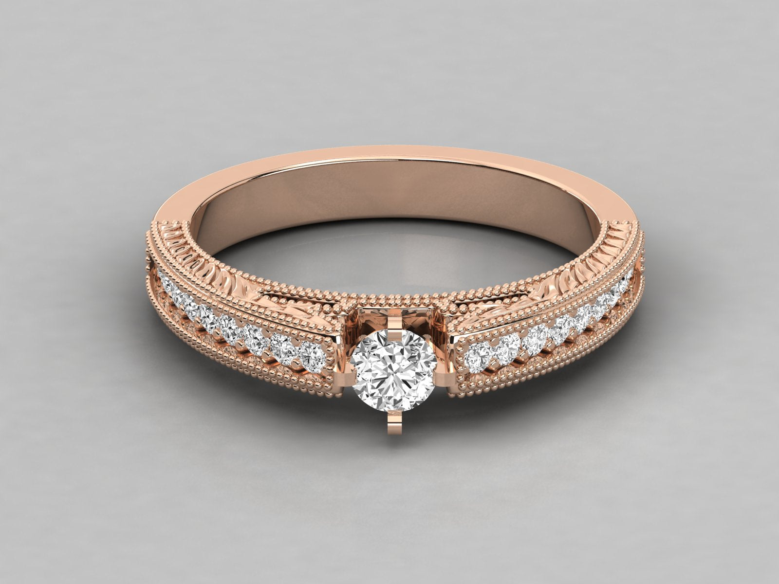 Rose Gold Plated Sterling Silver Ring