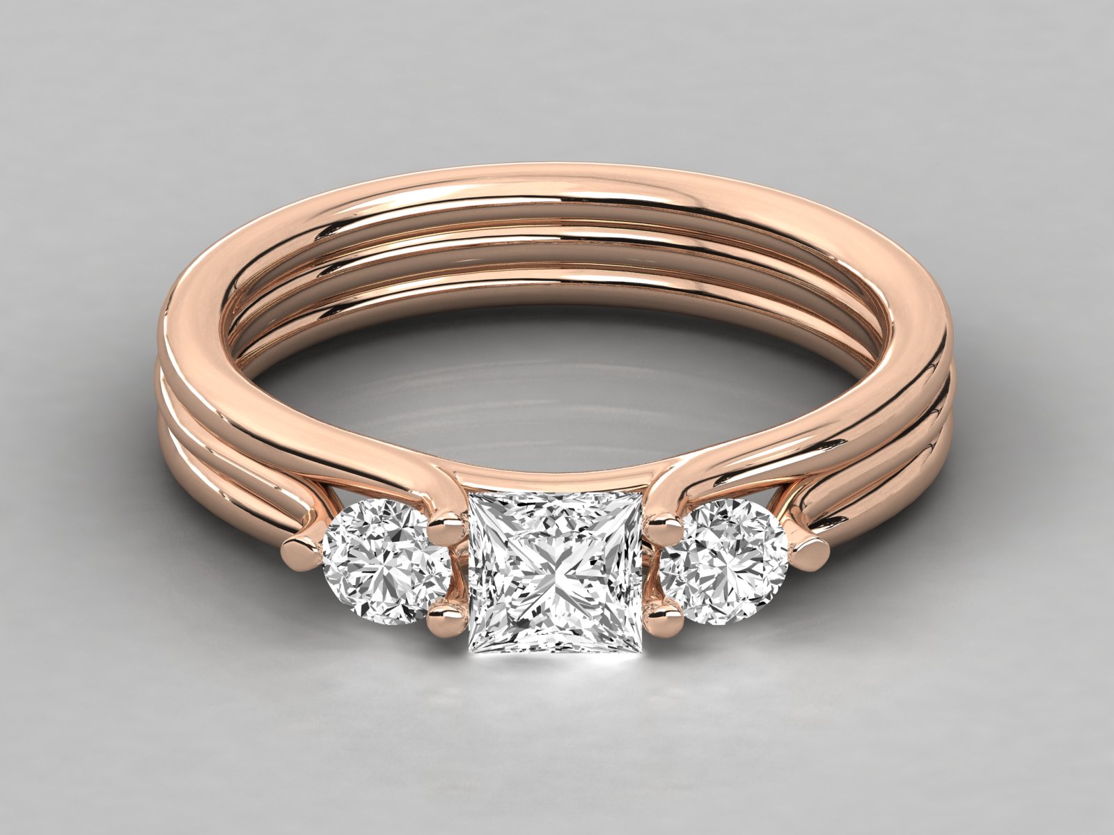 Rose Gold Plated Sterling Silver Ring