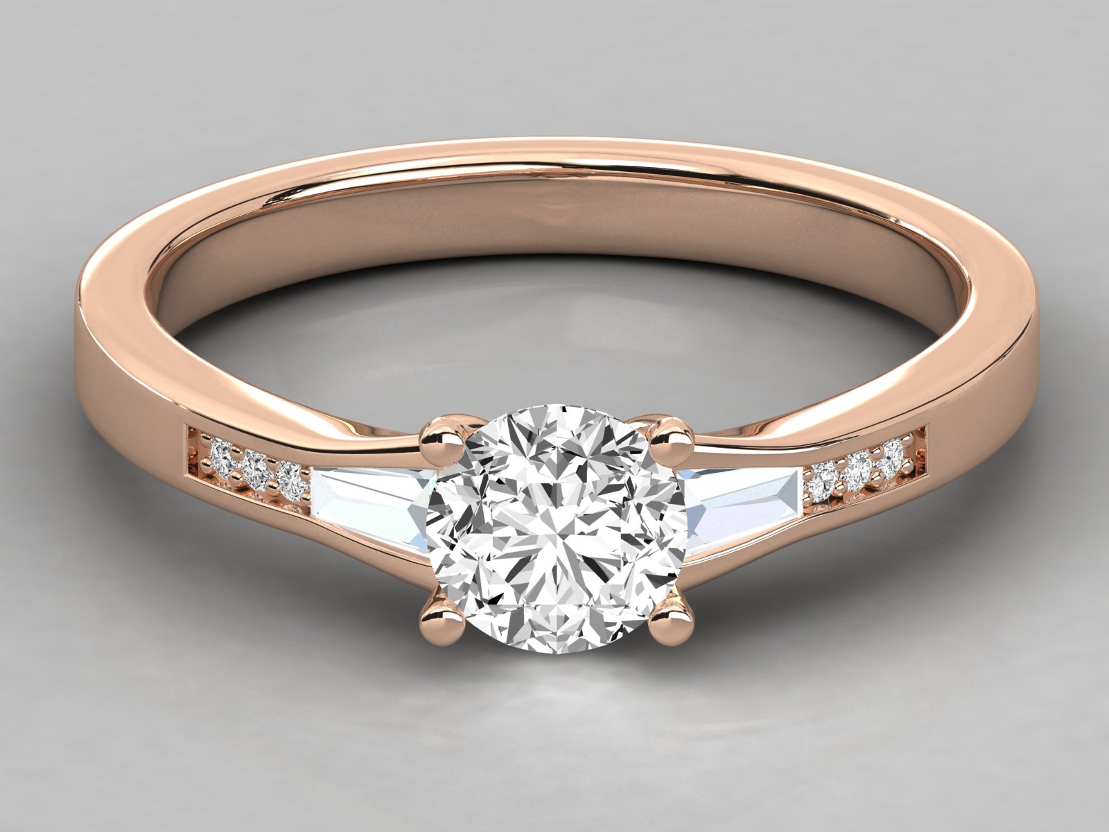 Rose Gold Plated Sterling Silver Ring