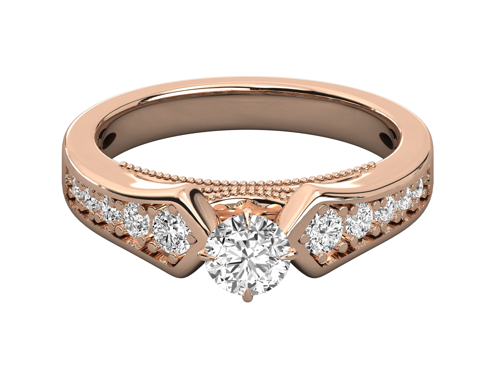 Rose Gold Plated Sterling Silver Ring