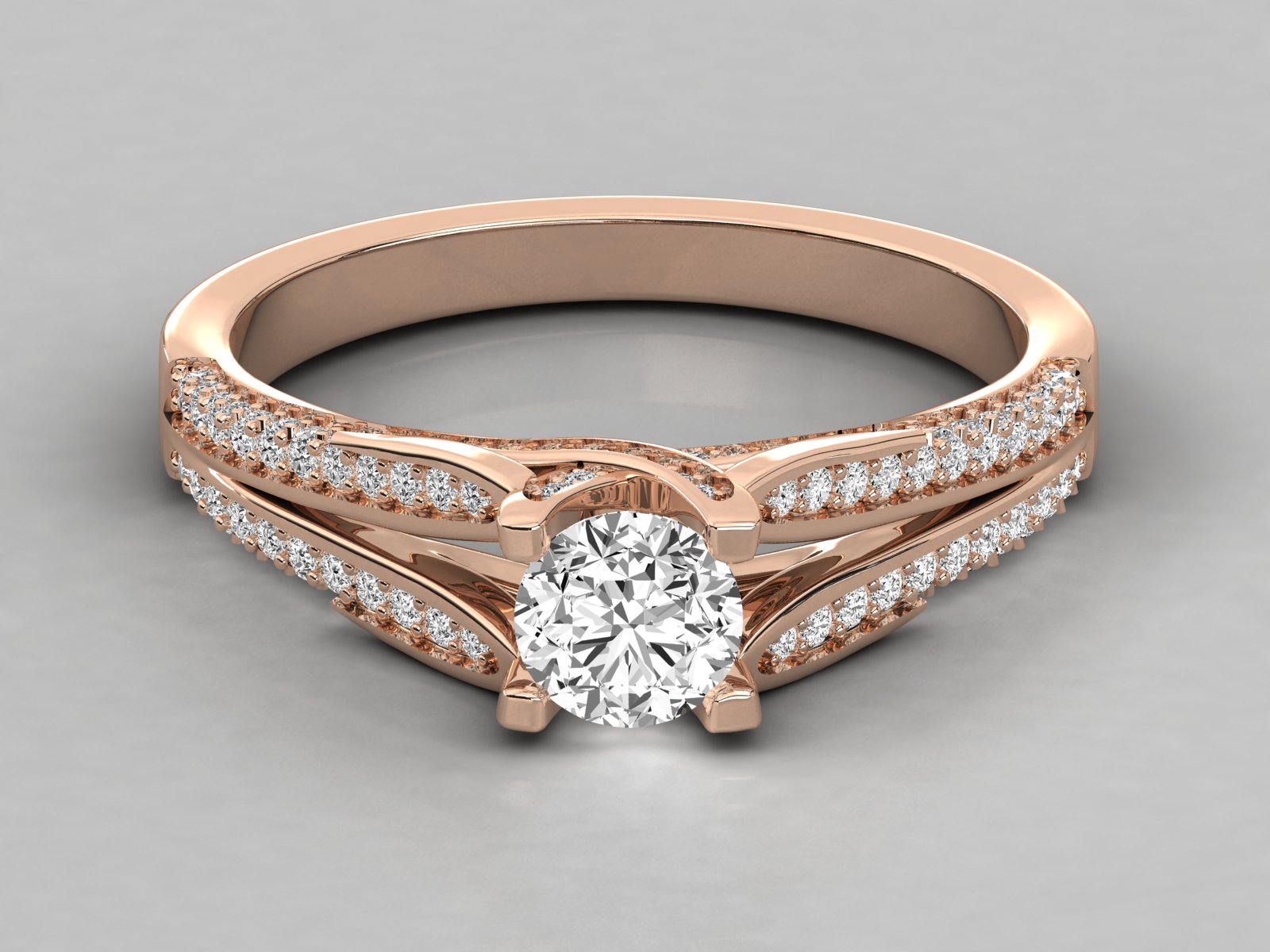 Rose Gold Plated Sterling Silver Ring