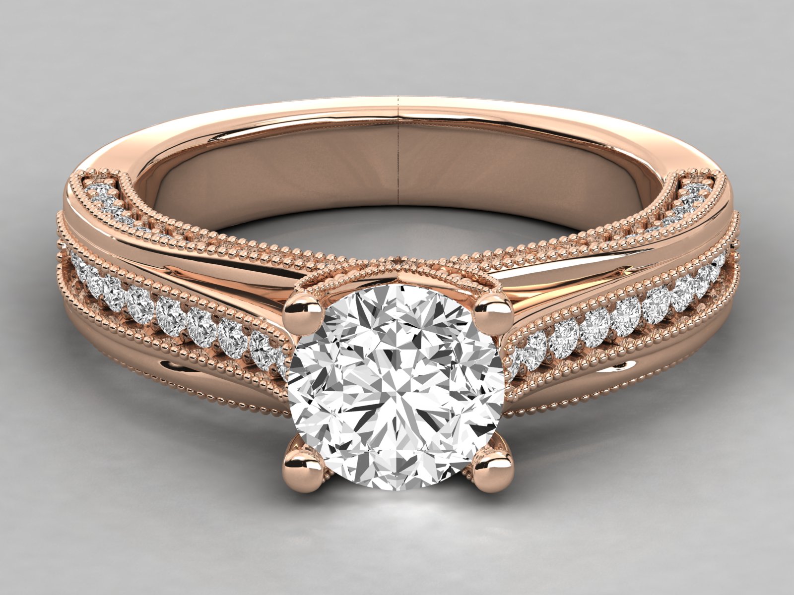 Rose Gold Plated Sterling Silver Ring