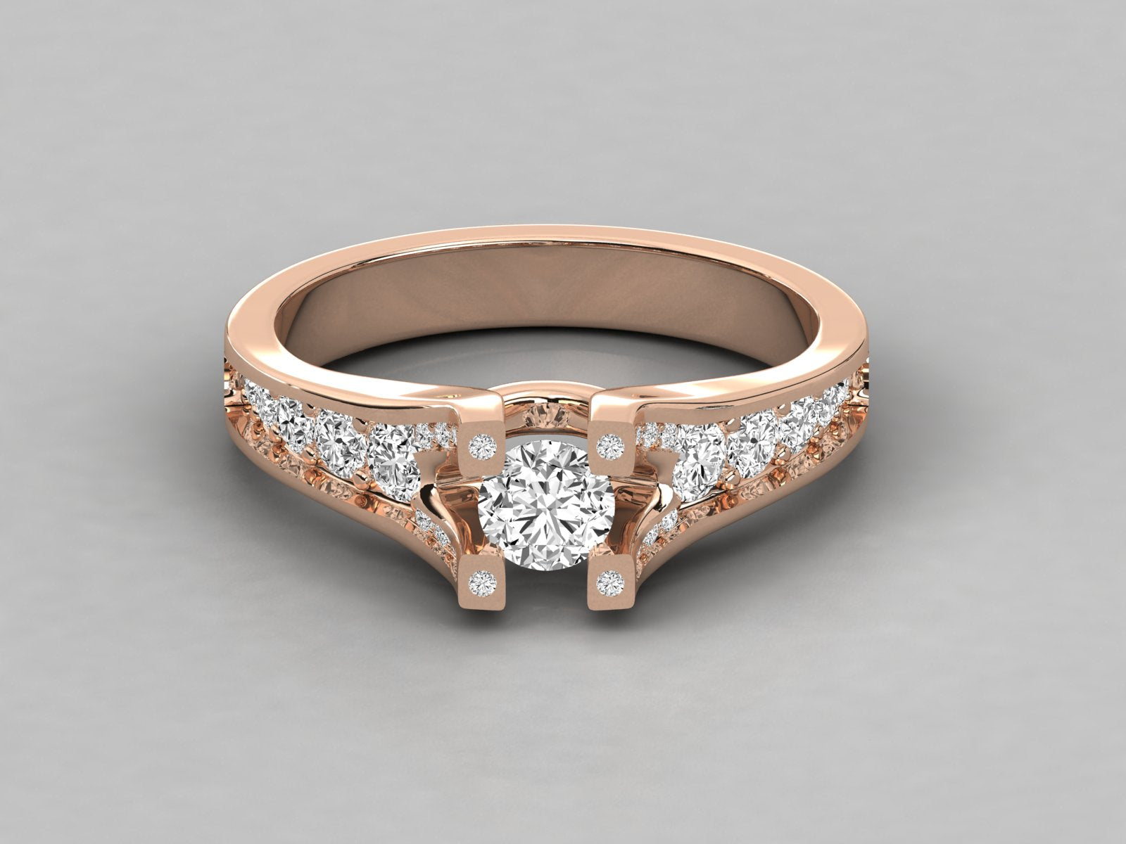 Rose Gold Plated Sterling Silver Ring