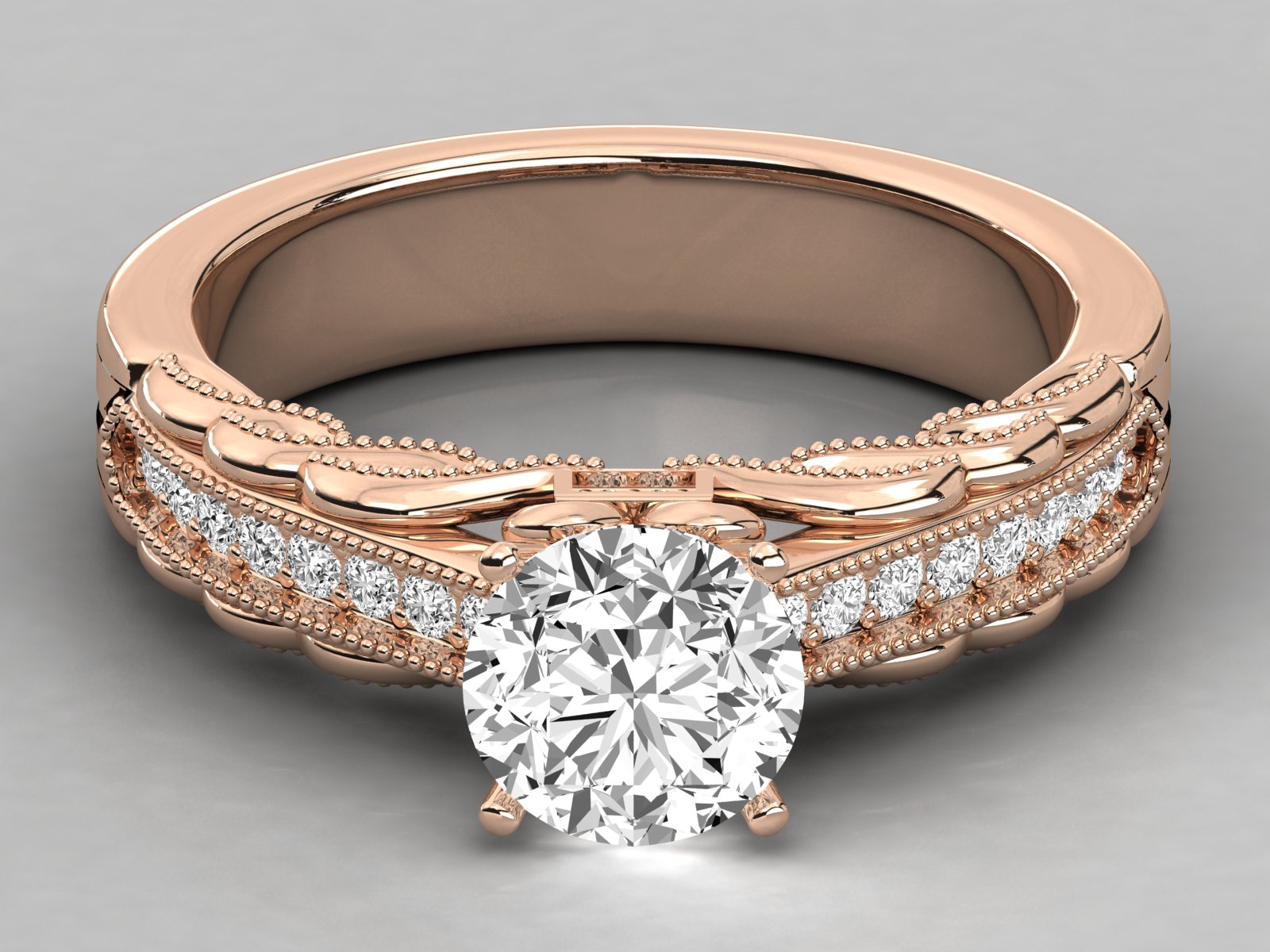 Rose Gold Plated Sterling Silver Ring