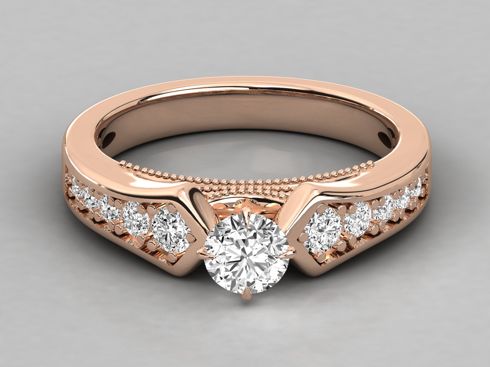 Rose Gold Plated Sterling Silver Ring