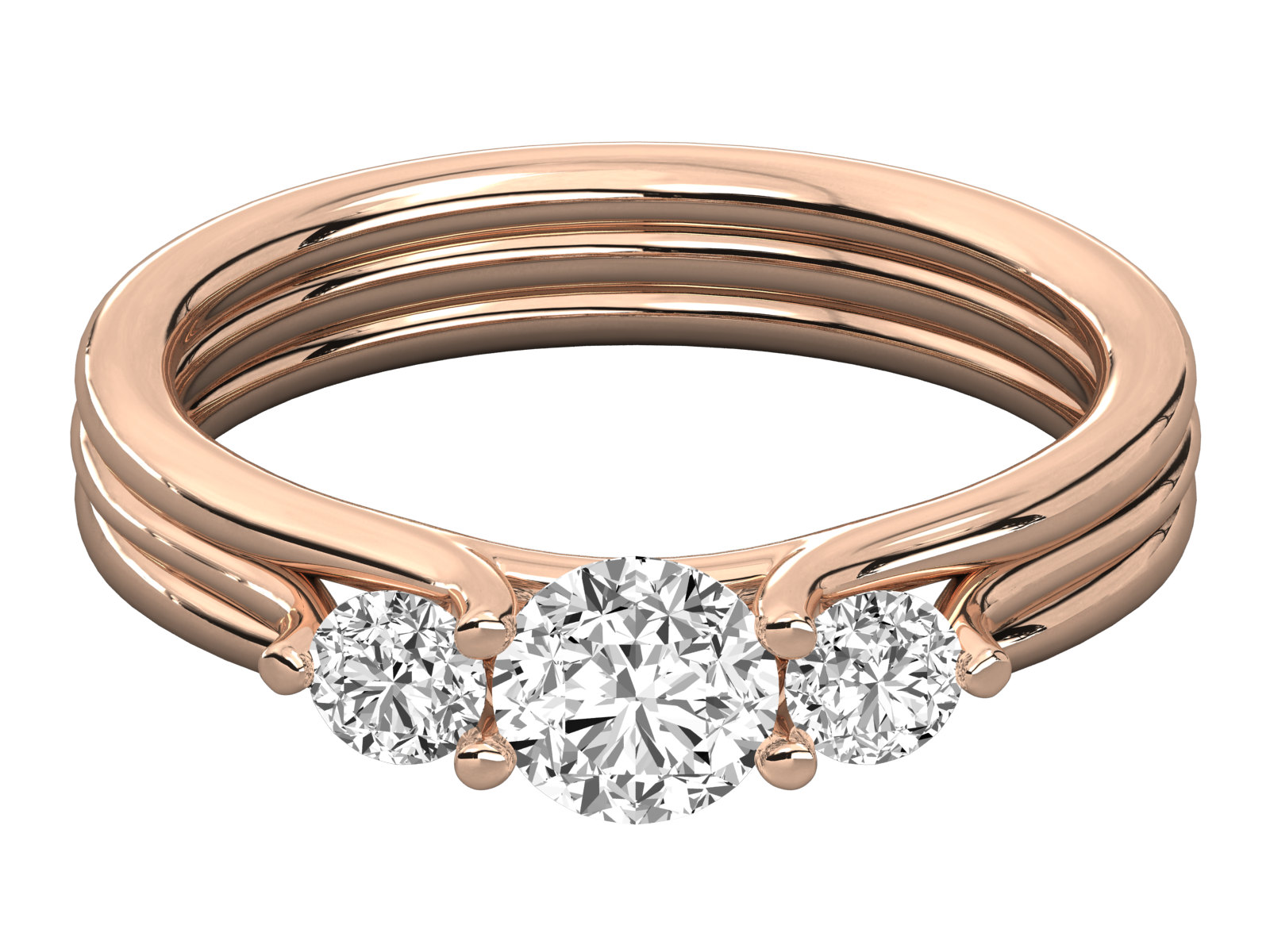 Rose Gold Plated Sterling Silver Ring