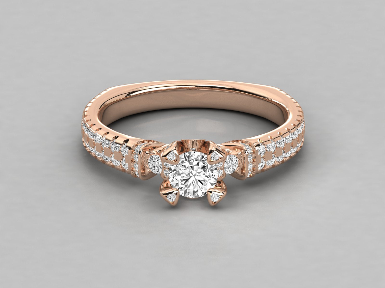 Rose Gold Plated Sterling Silver Ring