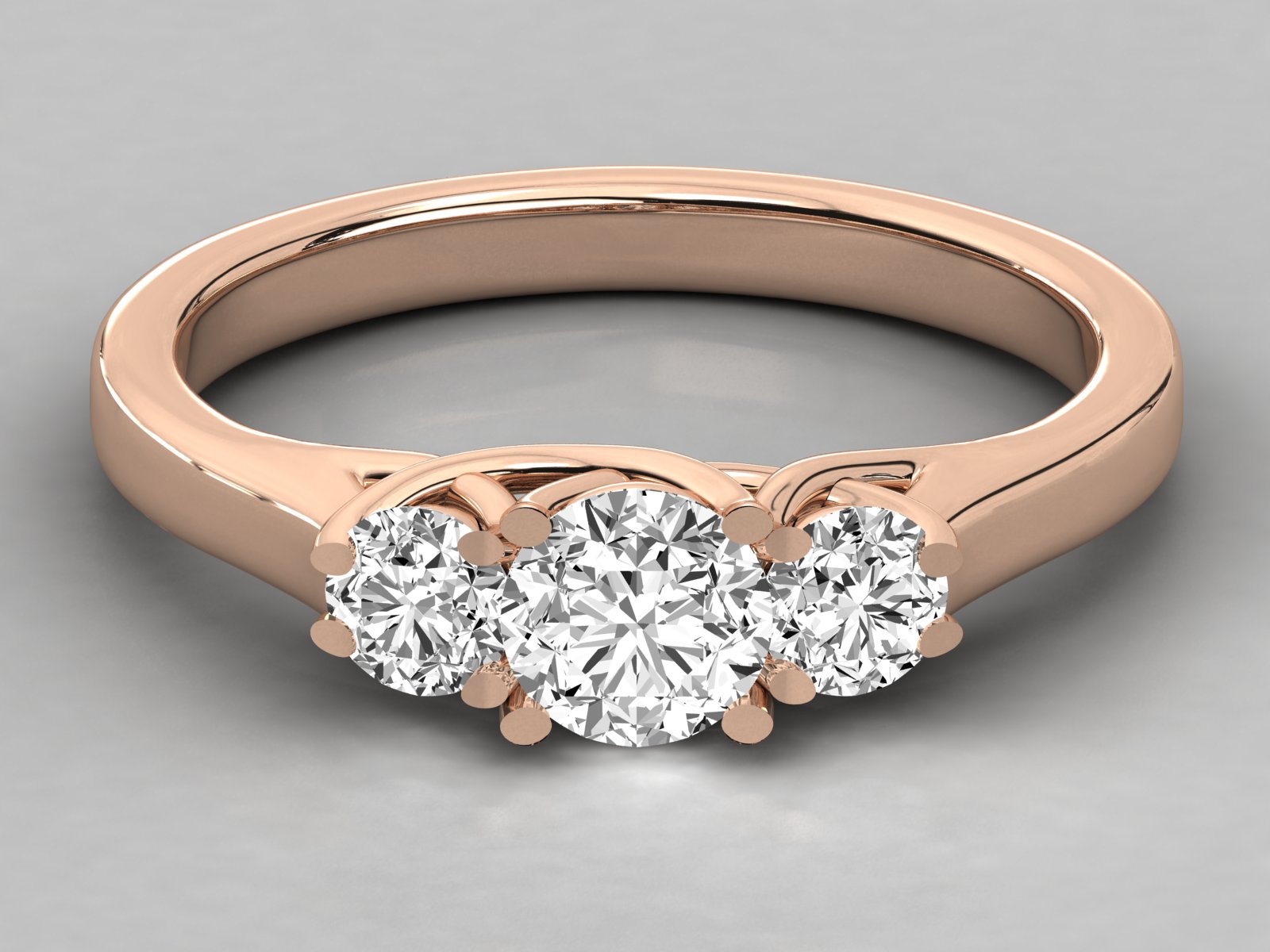Rose Gold Plated Sterling Silver Ring