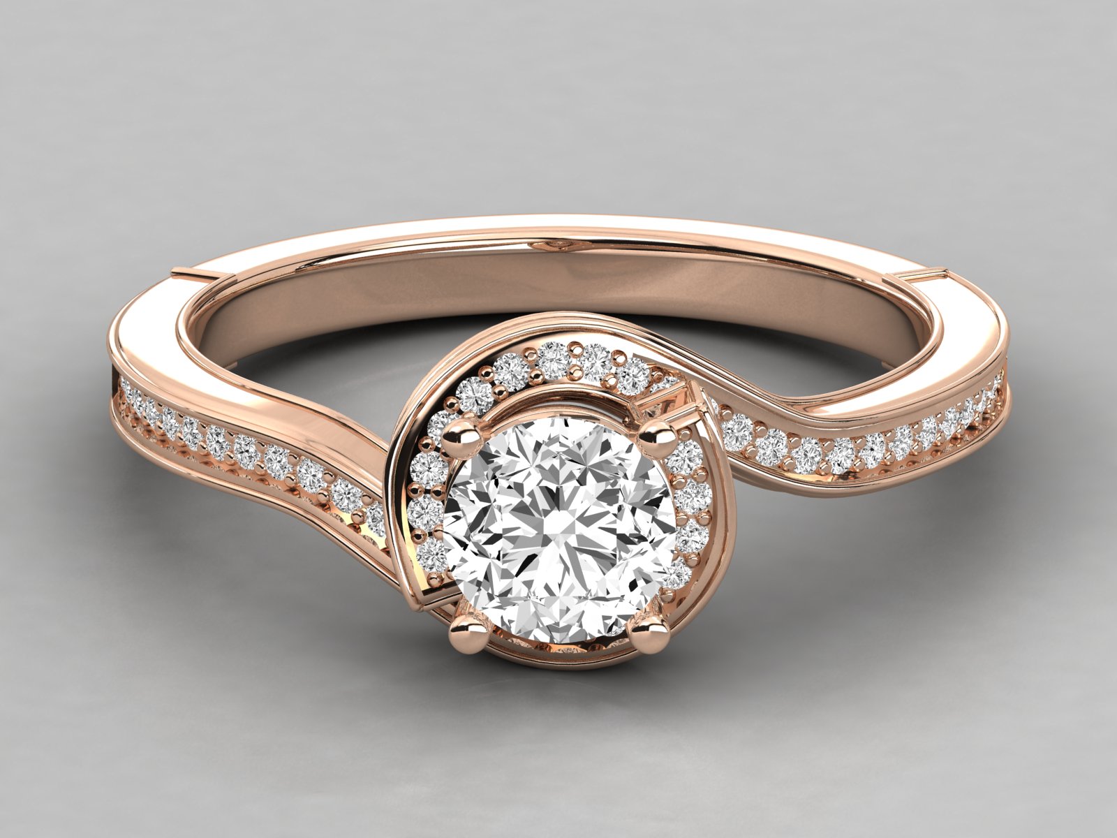 Rose Gold Plated Sterling Silver Ring