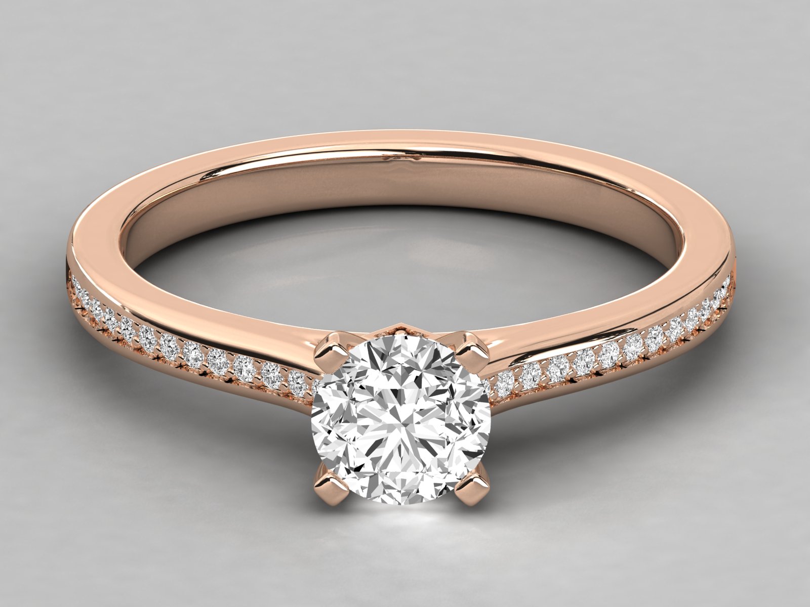 Rose Gold Plated Sterling Silver Ring