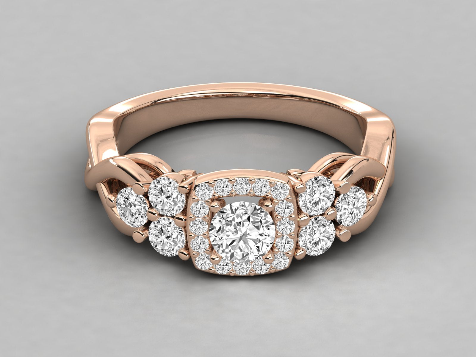 Rose Gold Plated Sterling Silver Ring