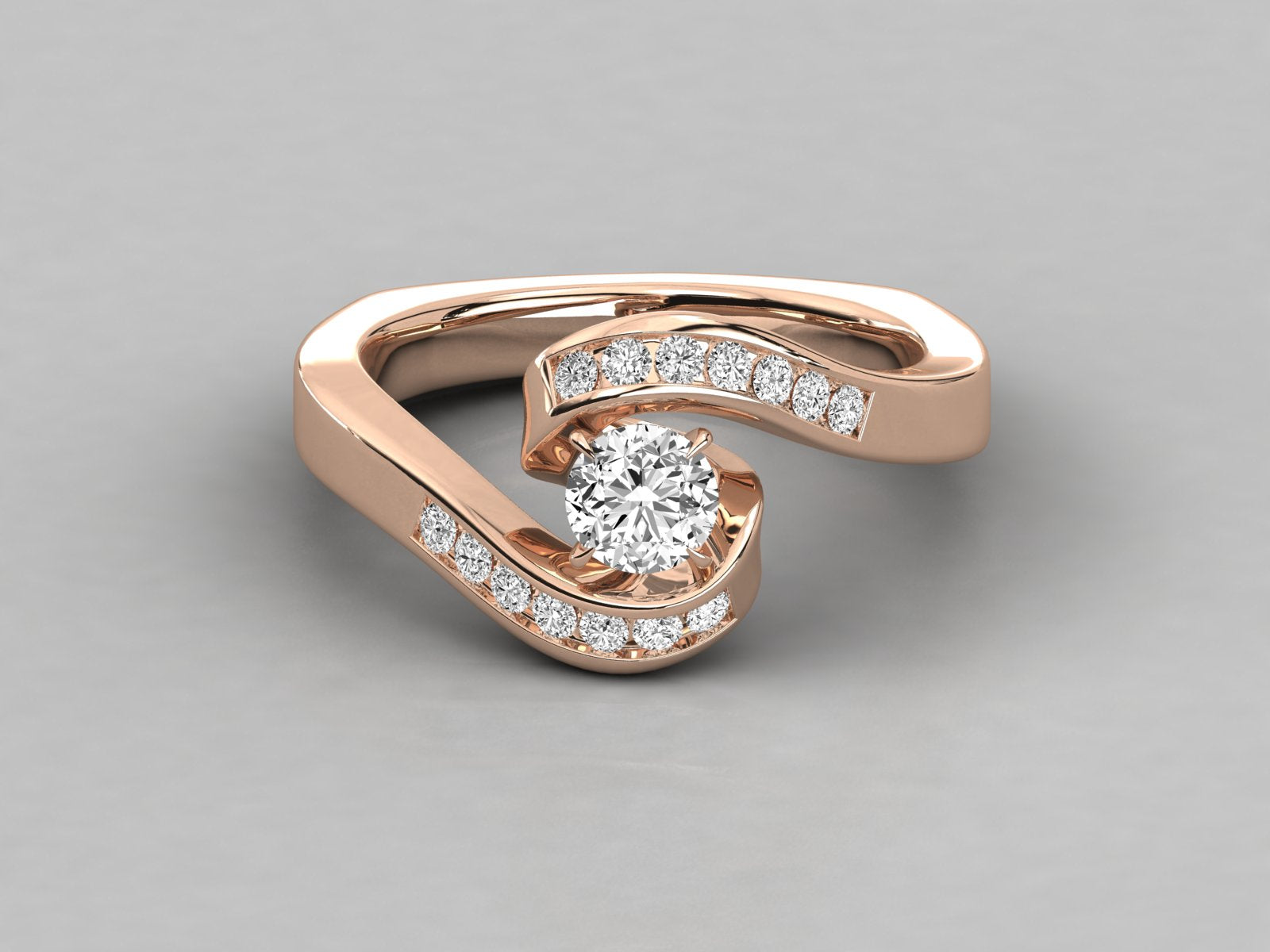 Rose Gold Plated Sterling Silver Ring